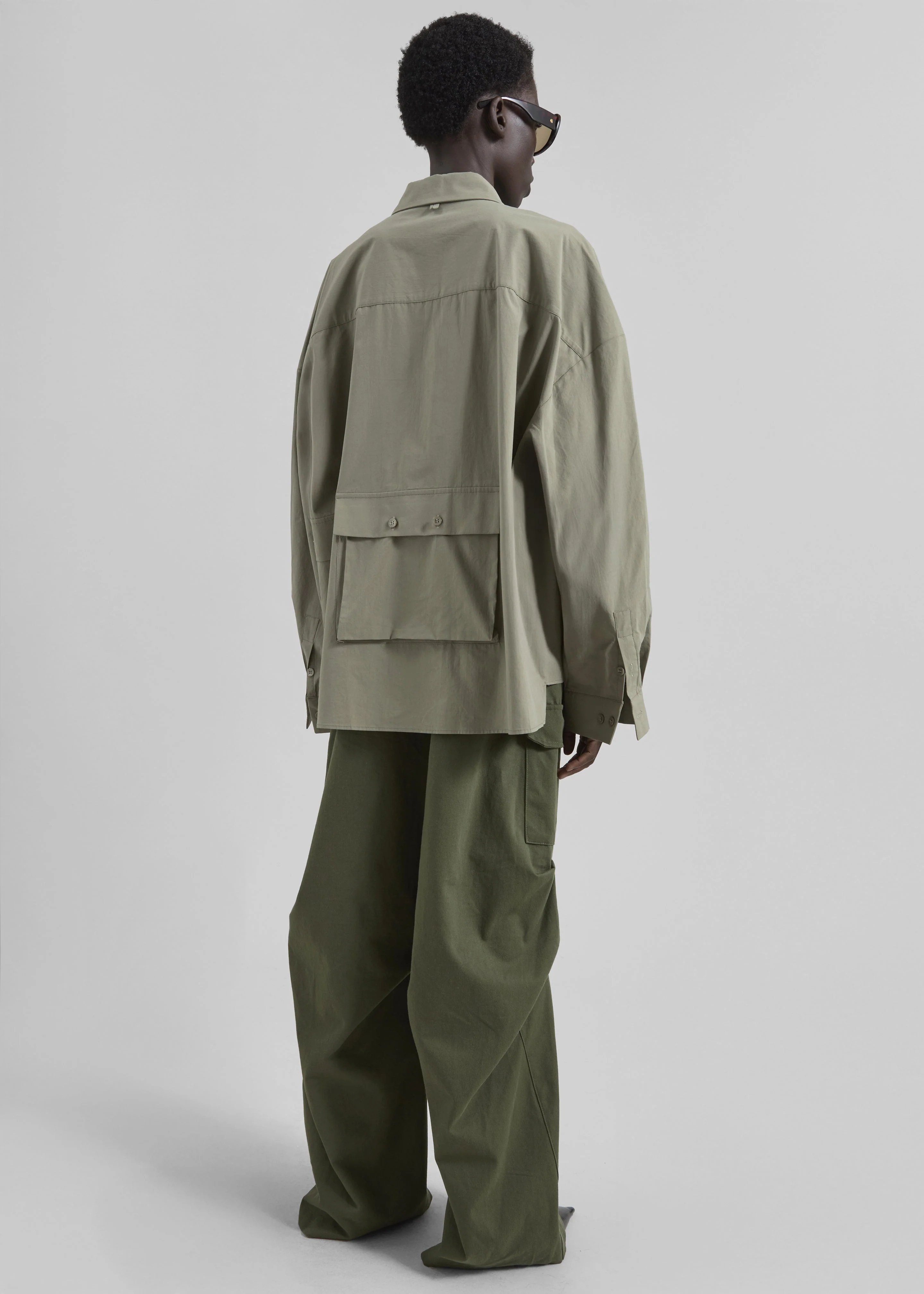 Sancey Cargo Pocket Shirt - Olive - Image 6