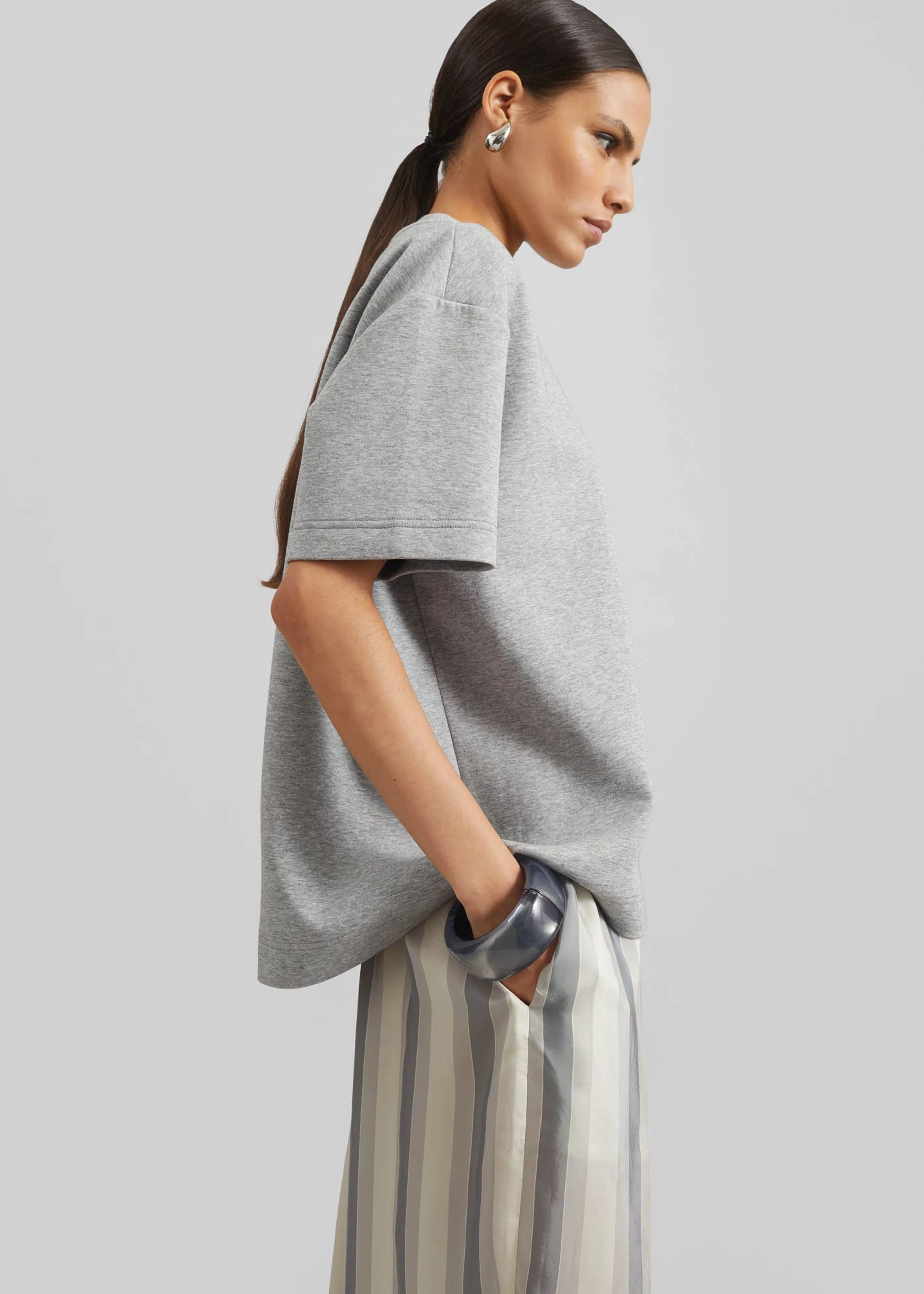 Scoob Boxy T-Shirt - Grey Melange