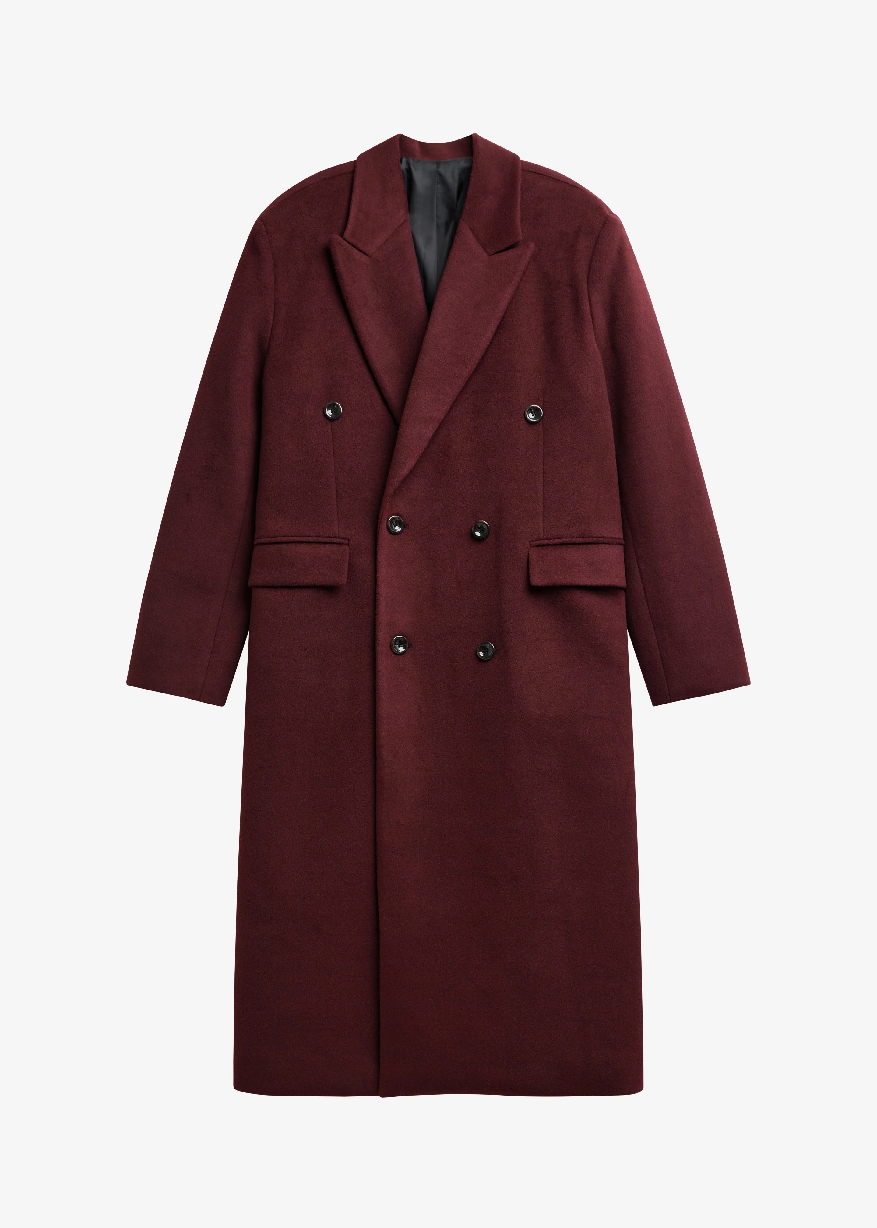 Skaila Double-Breasted Coat - Burgundy - Image 8