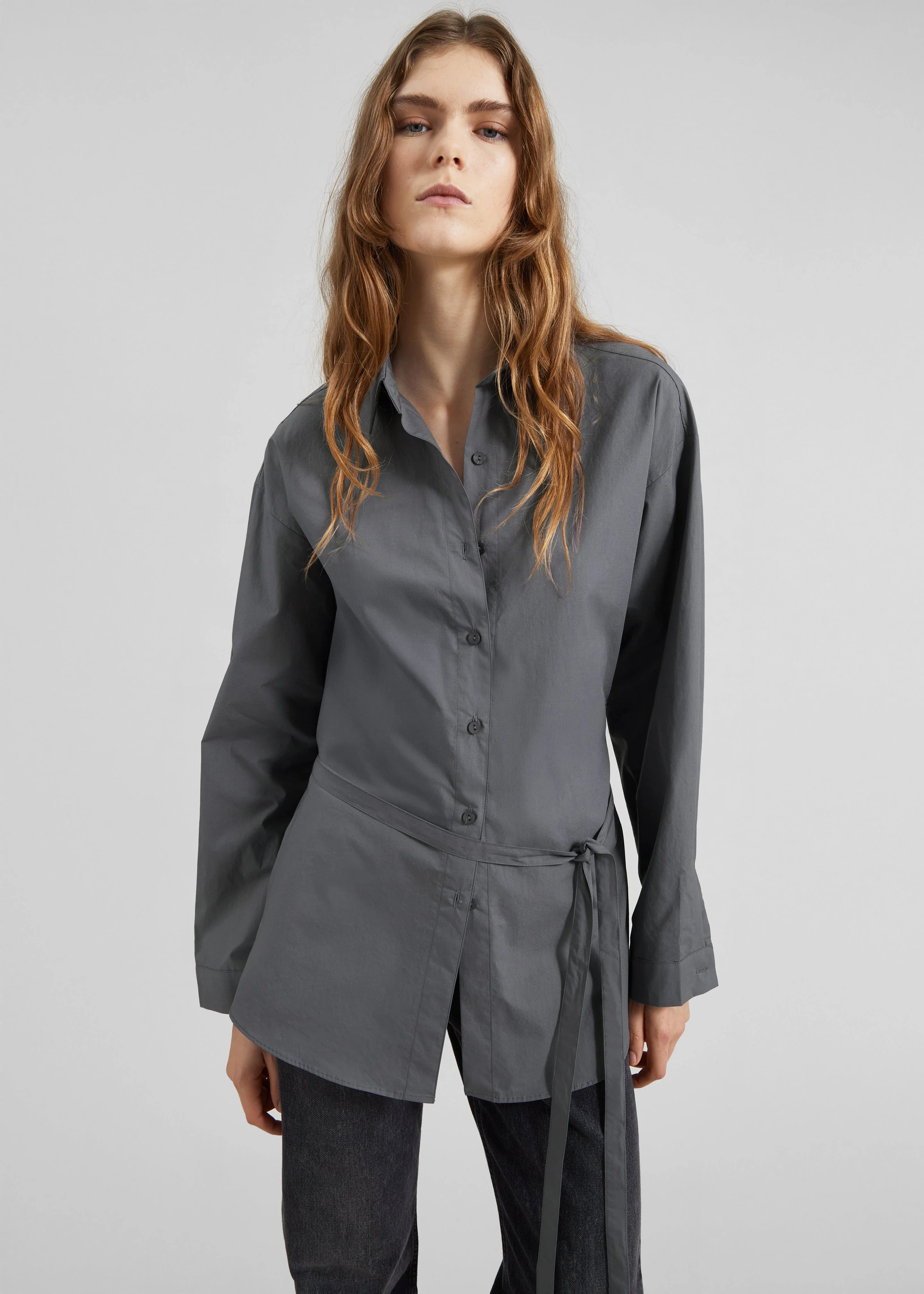 Skara Belted Shirt - Slate Grey - Image 3