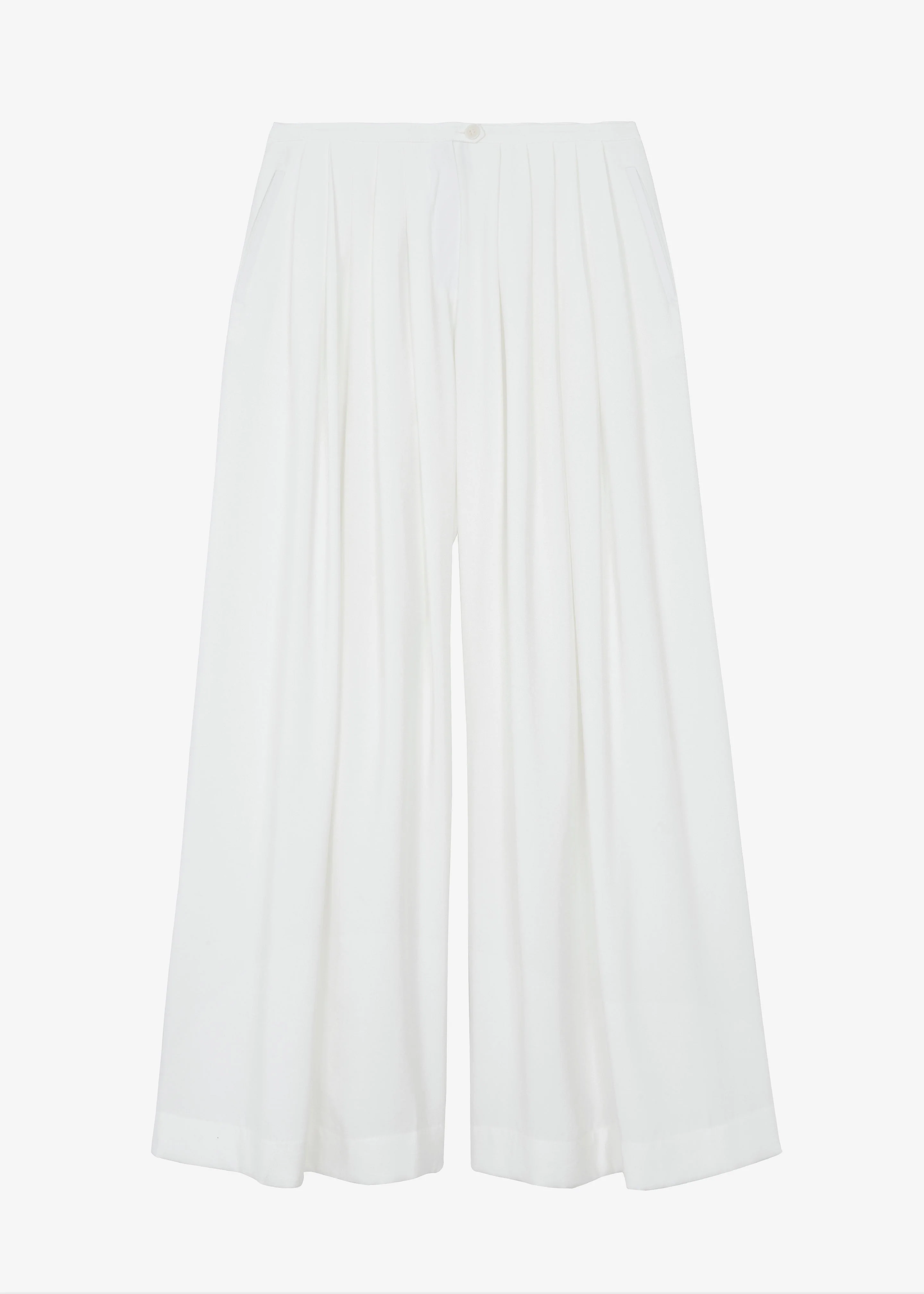 Sloane Wide Leg Trousers - White - Image 13