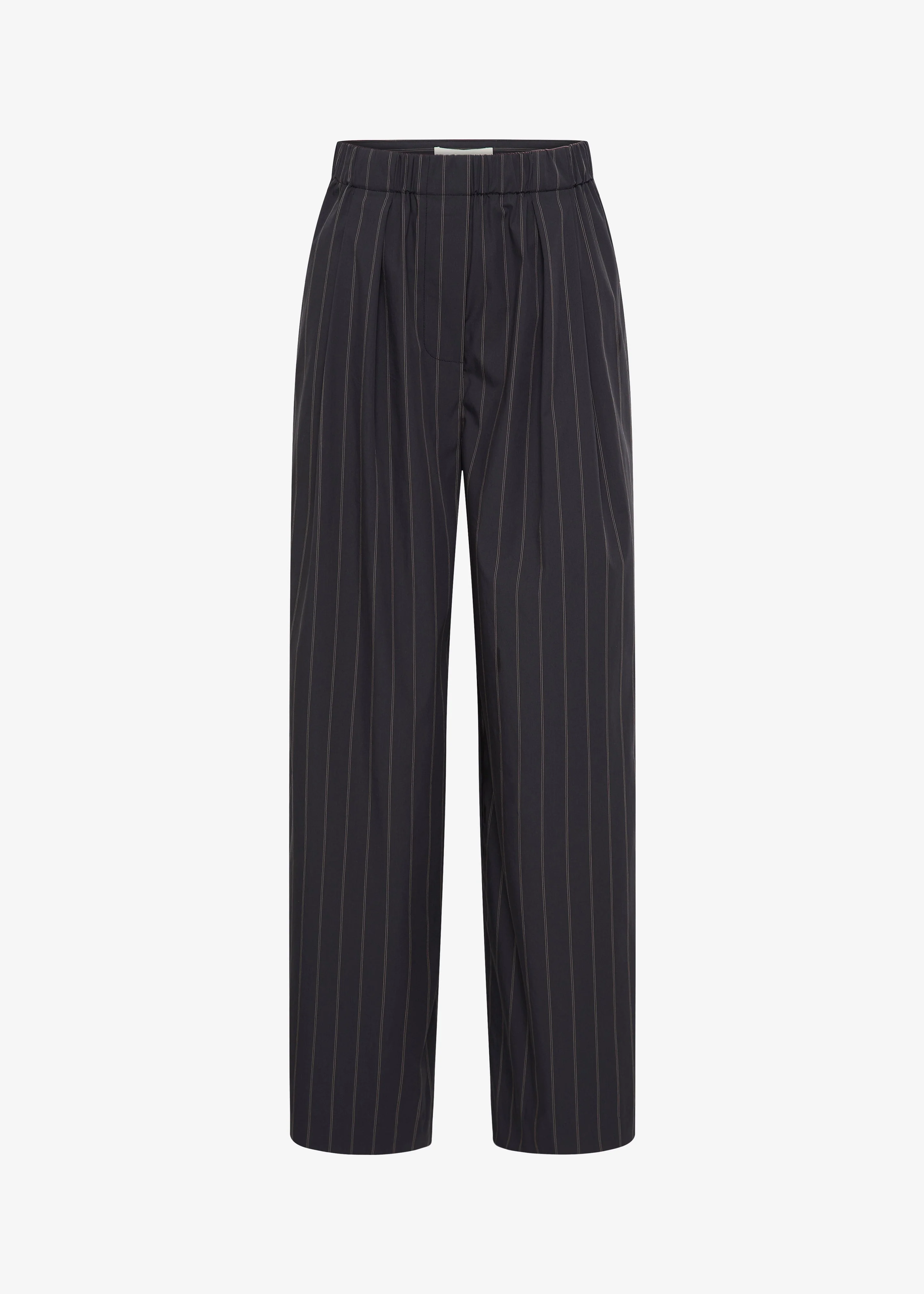 St. Agni Stripe Relaxed Pleat Pants - Ink Stripe - Image 6
