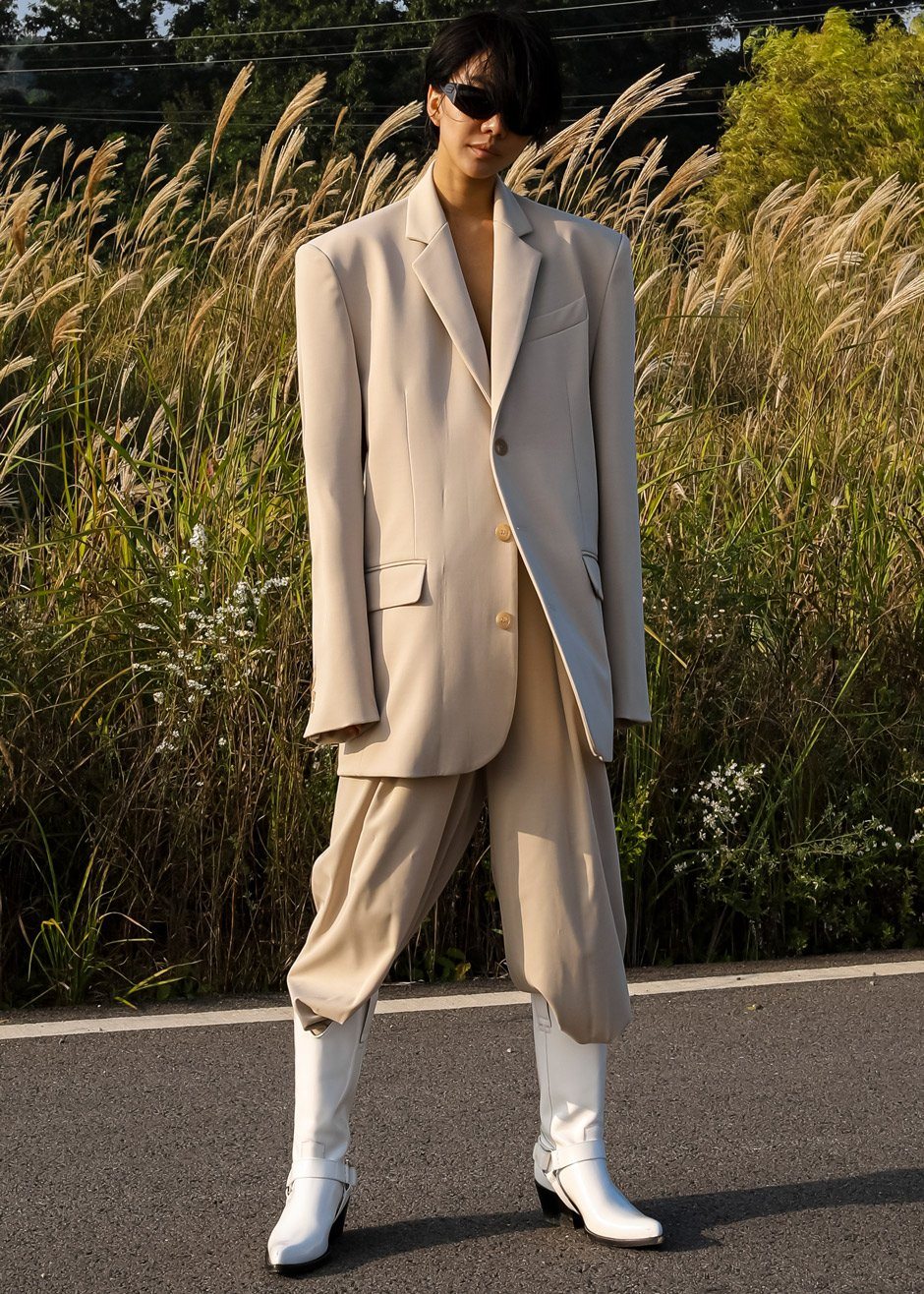 Tansy Oversized Blazer - Beige - Image 14
