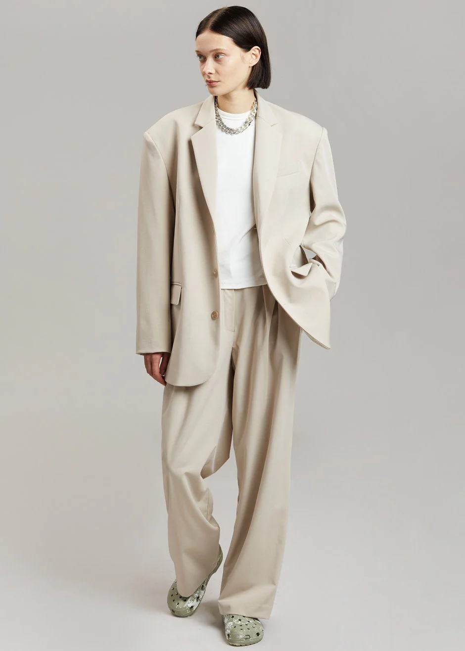 Tansy Oversized Blazer - Beige - Image 3