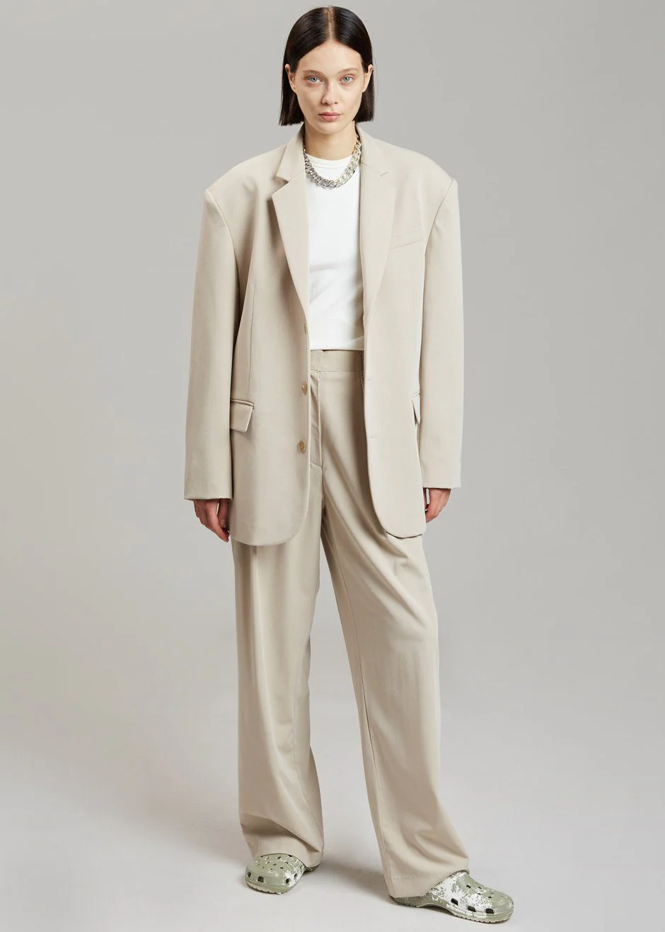 Tansy Oversized Blazer - Beige - Image 6
