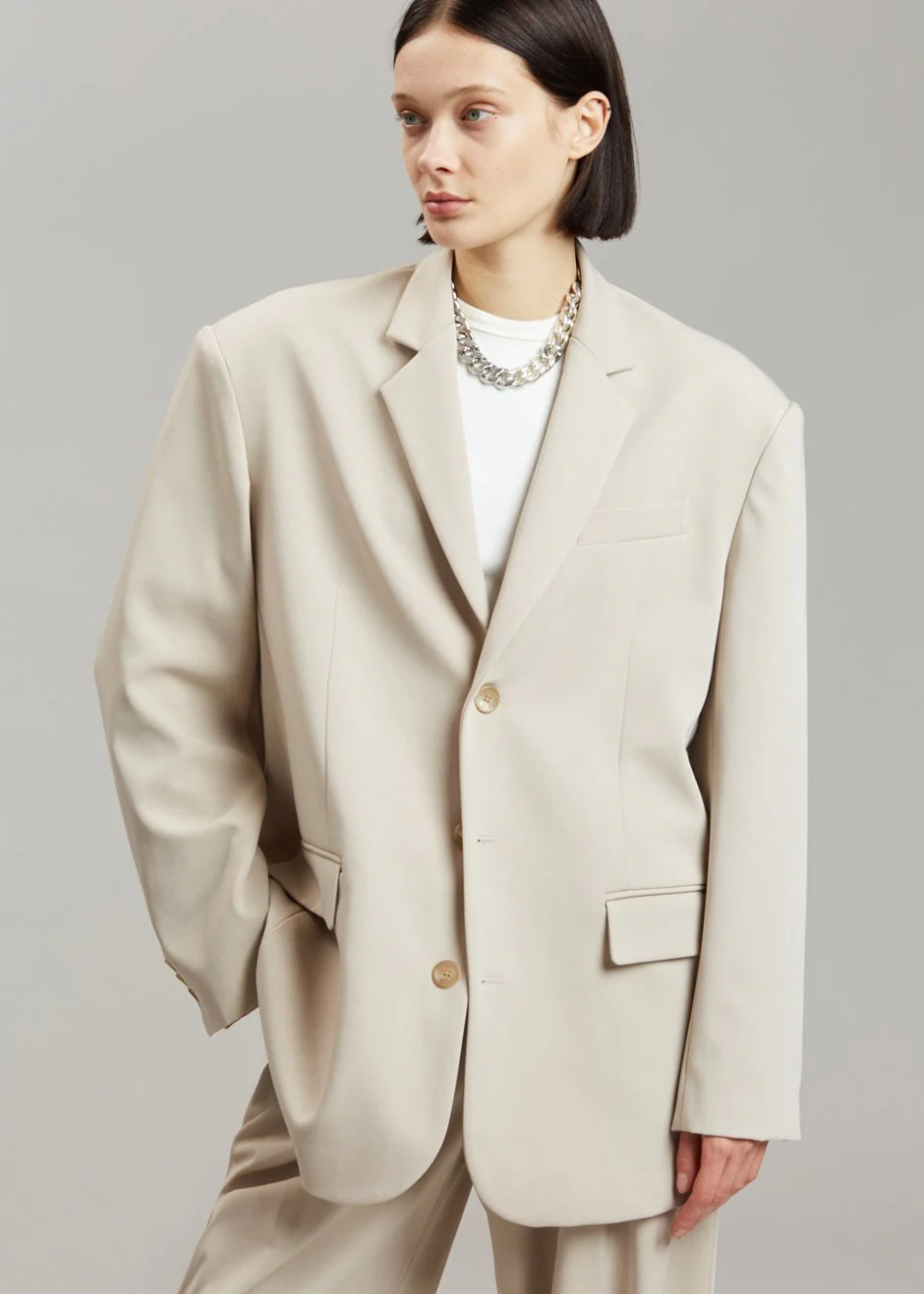 Tansy Oversized Blazer - Beige - Image 7