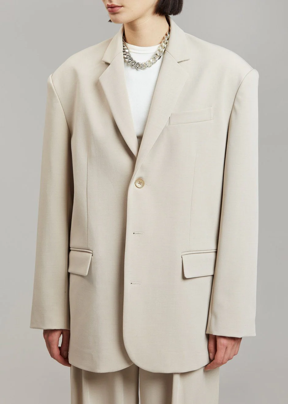Tansy Oversized Blazer - Beige - Image 8