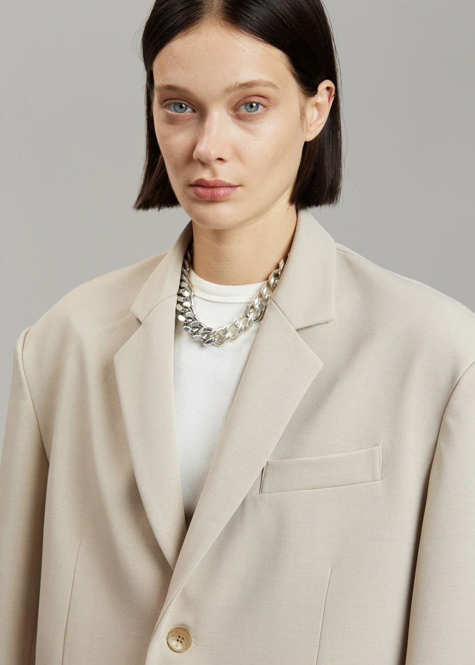 Tansy Oversized Blazer - Beige - Image 9