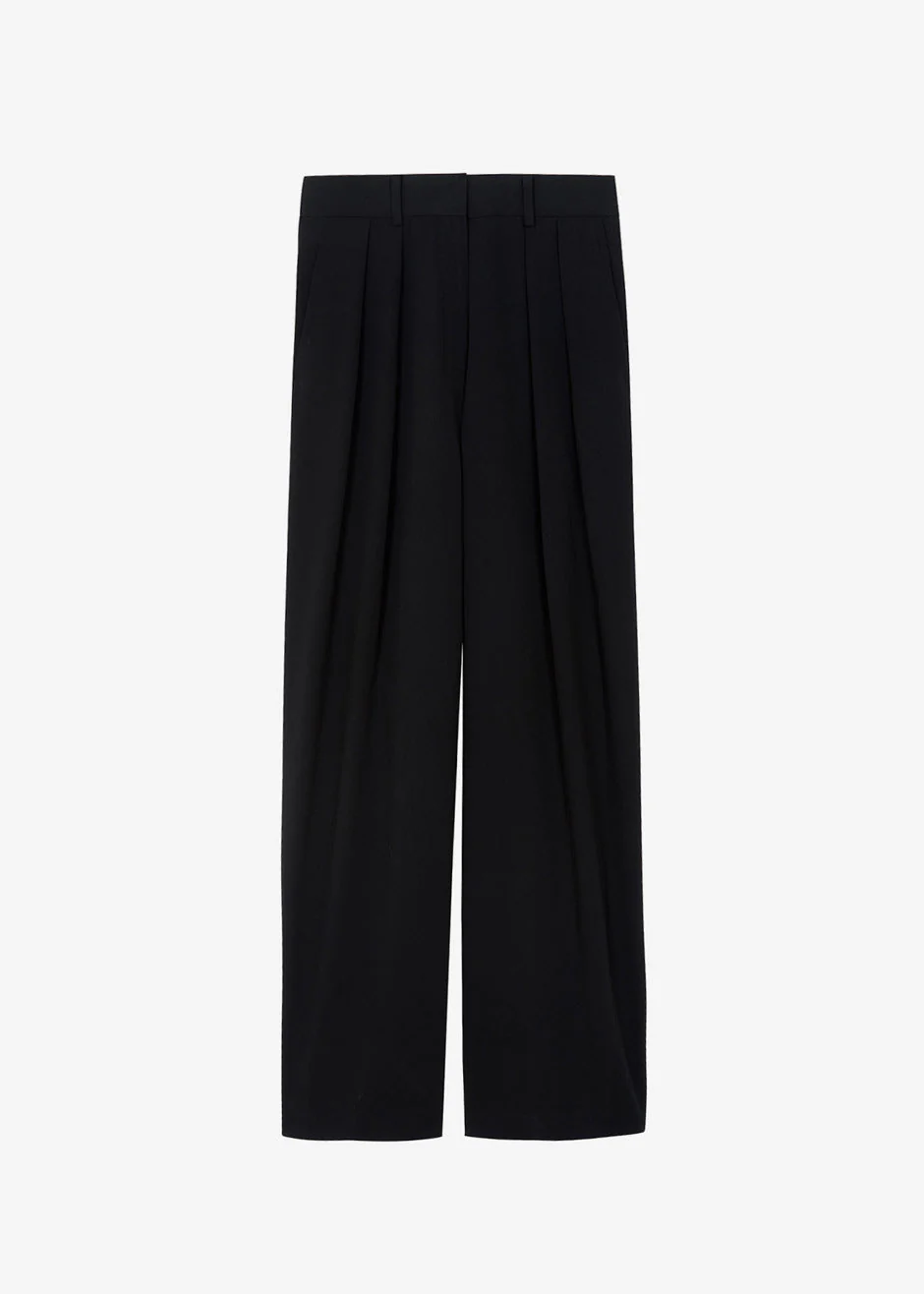 Tansy Pleated Trousers - Black - Image 10