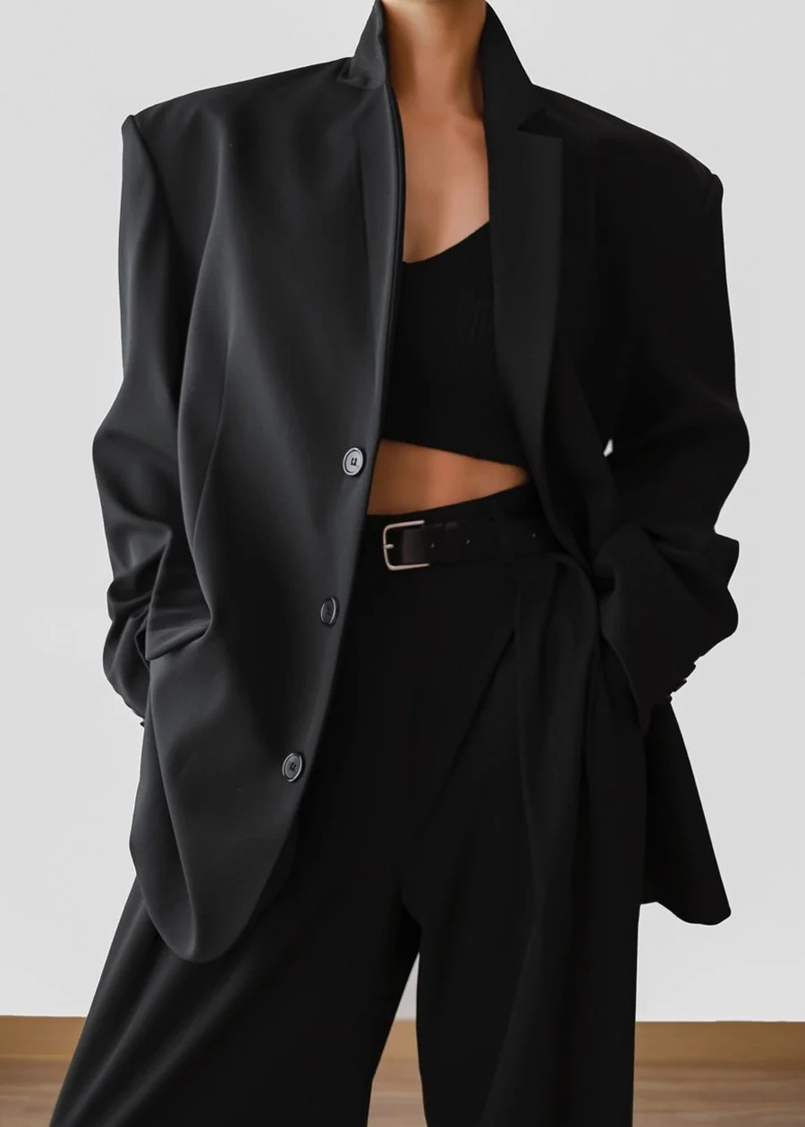 Tansy Pleated Trousers - Black - Image 9