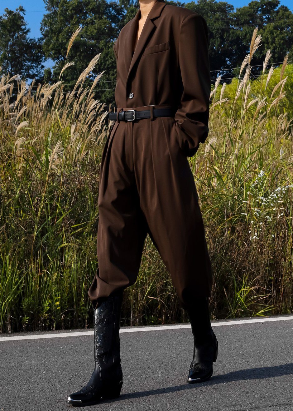 Tansy Pleated Trousers - Chocolate - Image 8