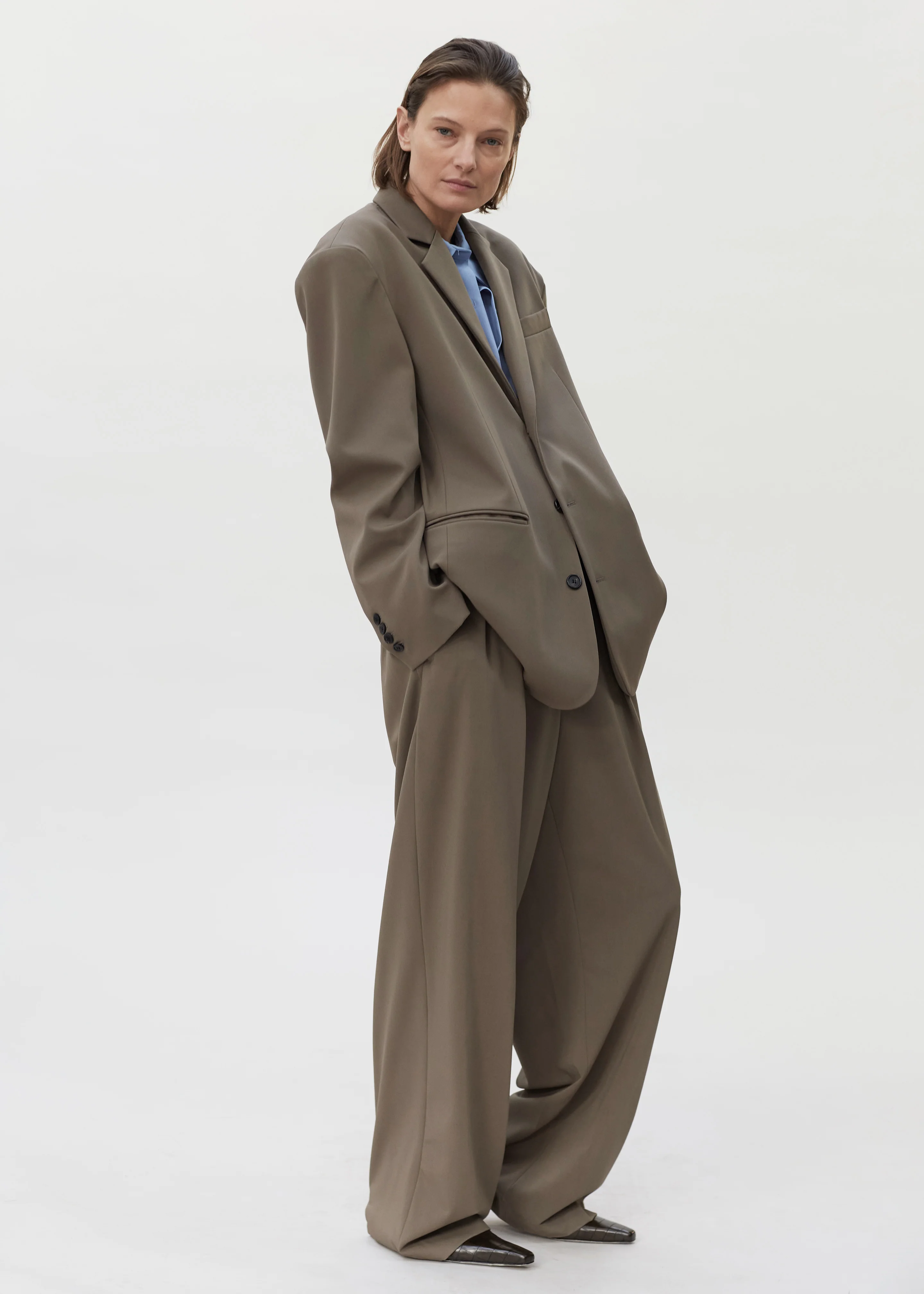 Tansy Pleated Trousers - Olive - Image 6