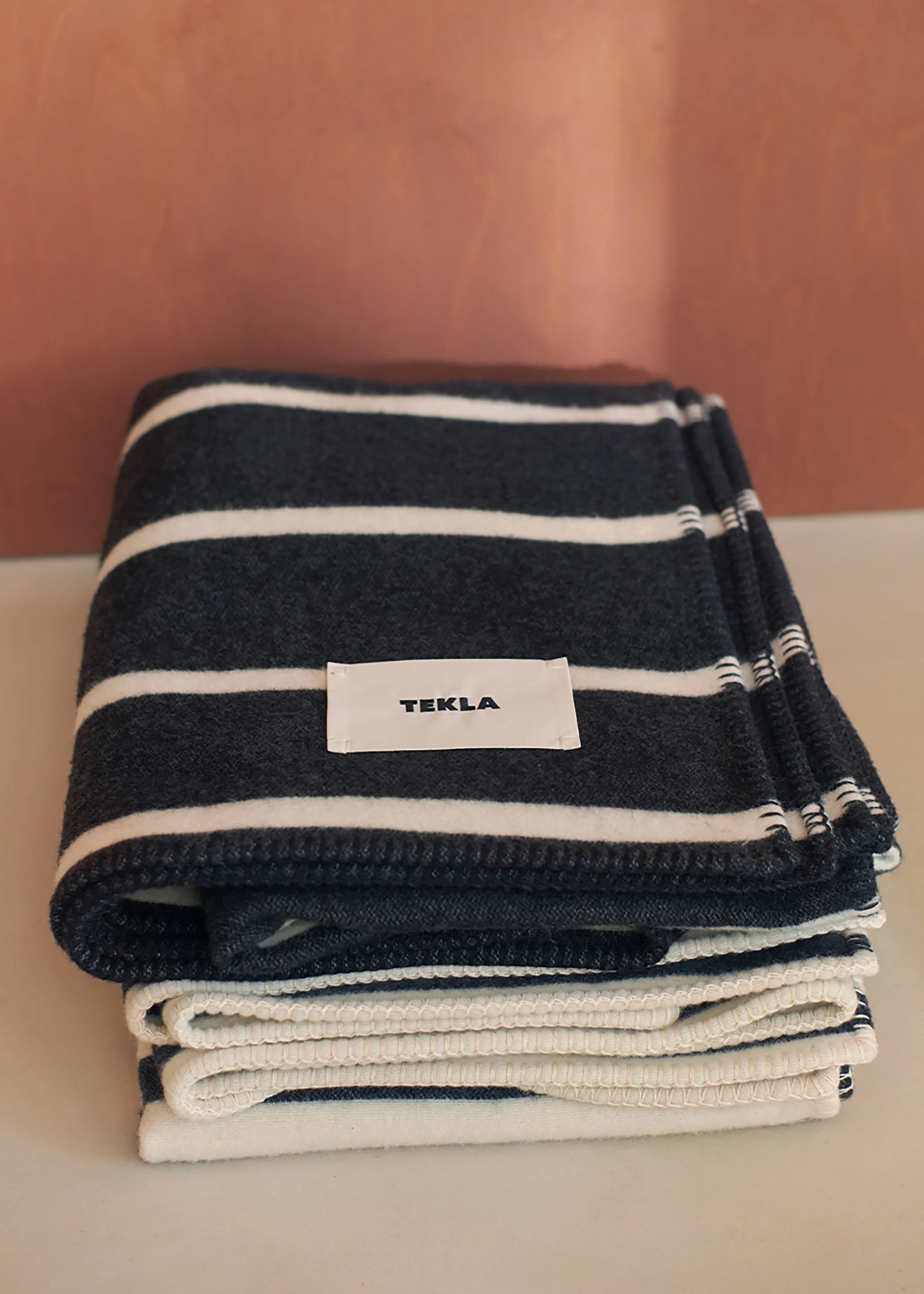 Tekla Lambswool Blanket - Starling Stripes - Image 2
