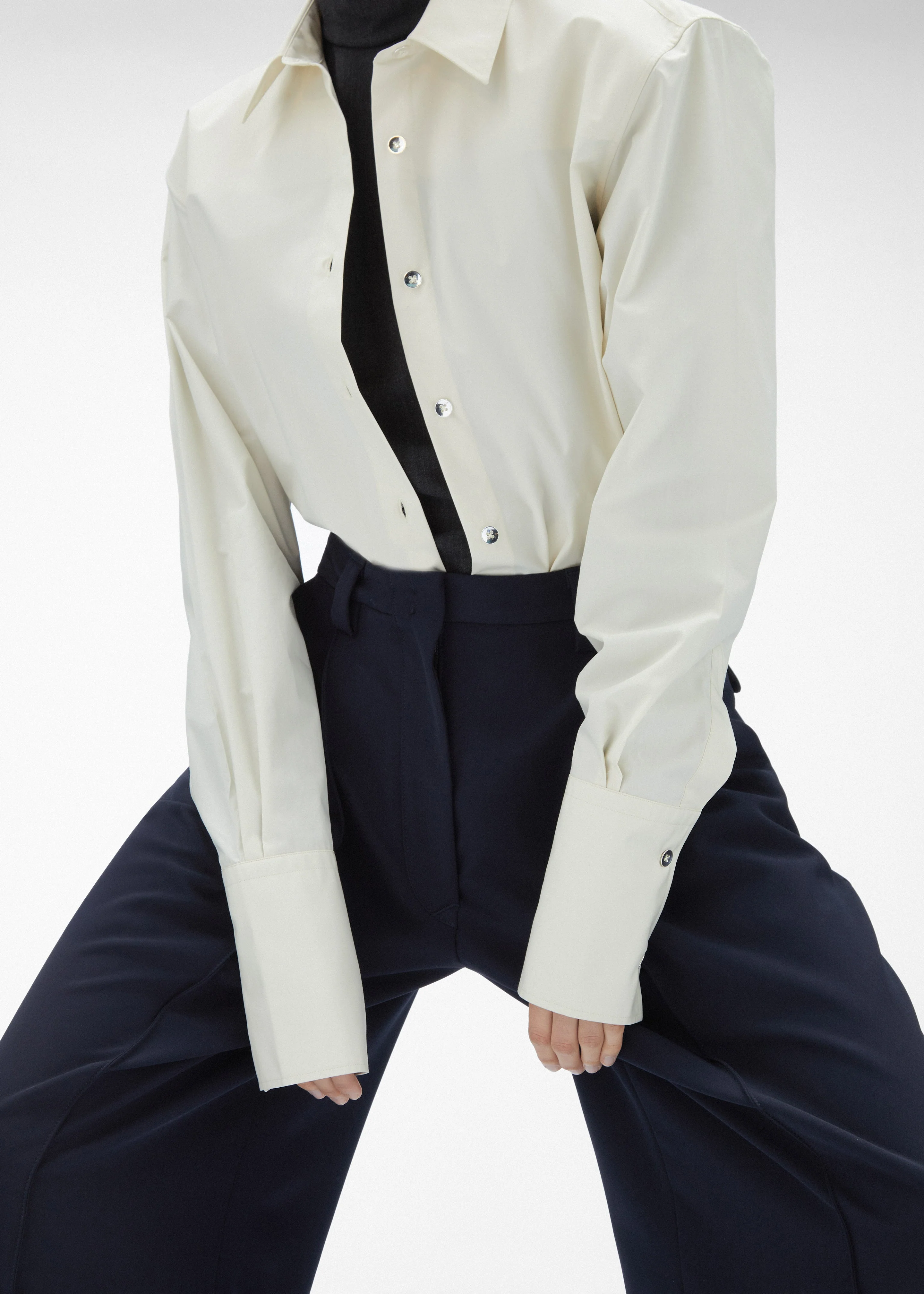 TheLatest Codie Poplin Shirt - Butter - Image 2