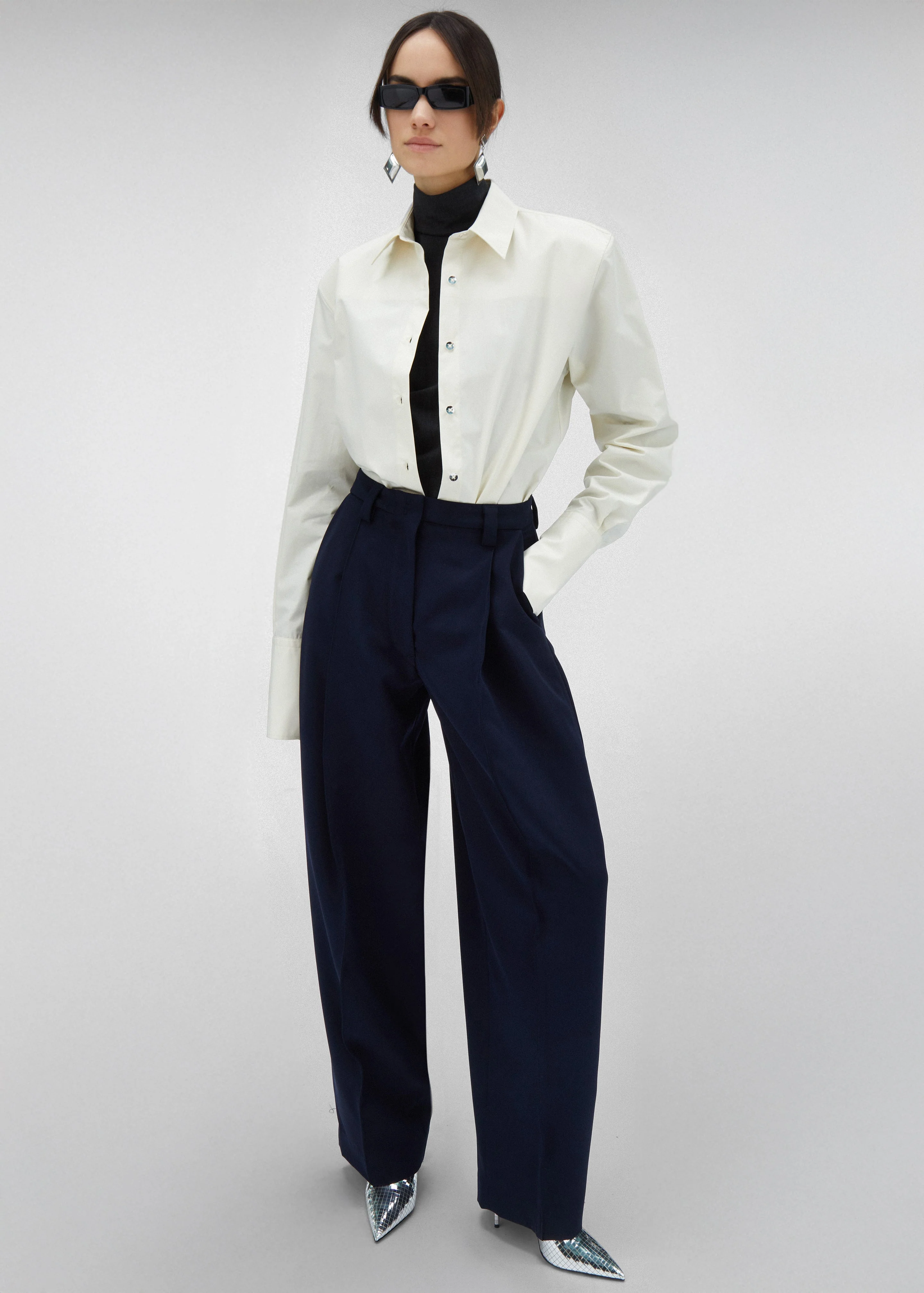 TheLatest Codie Poplin Shirt - Butter - Image 5