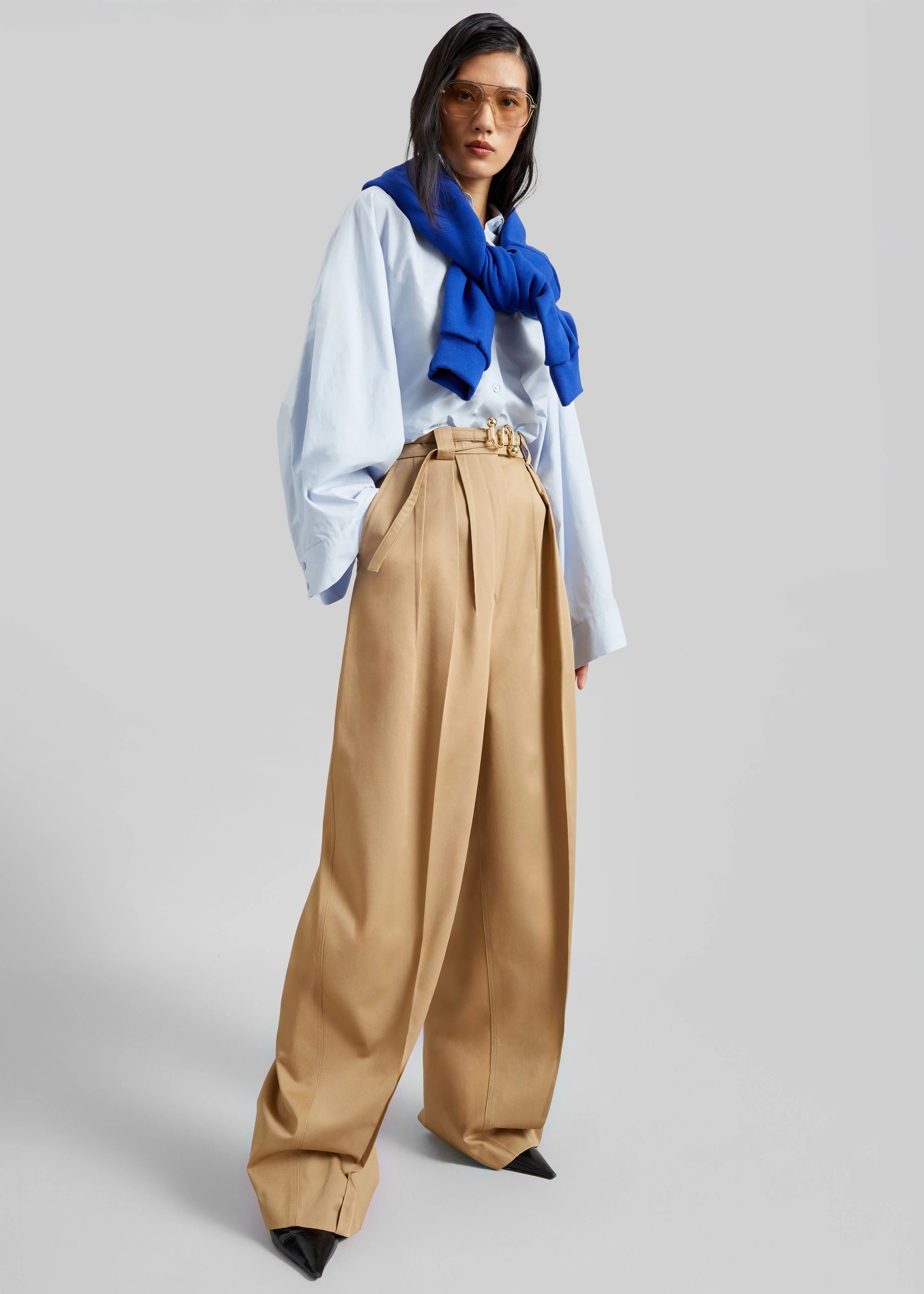 Tila Wide Sleeve Shirt - Light Blue - Image 3