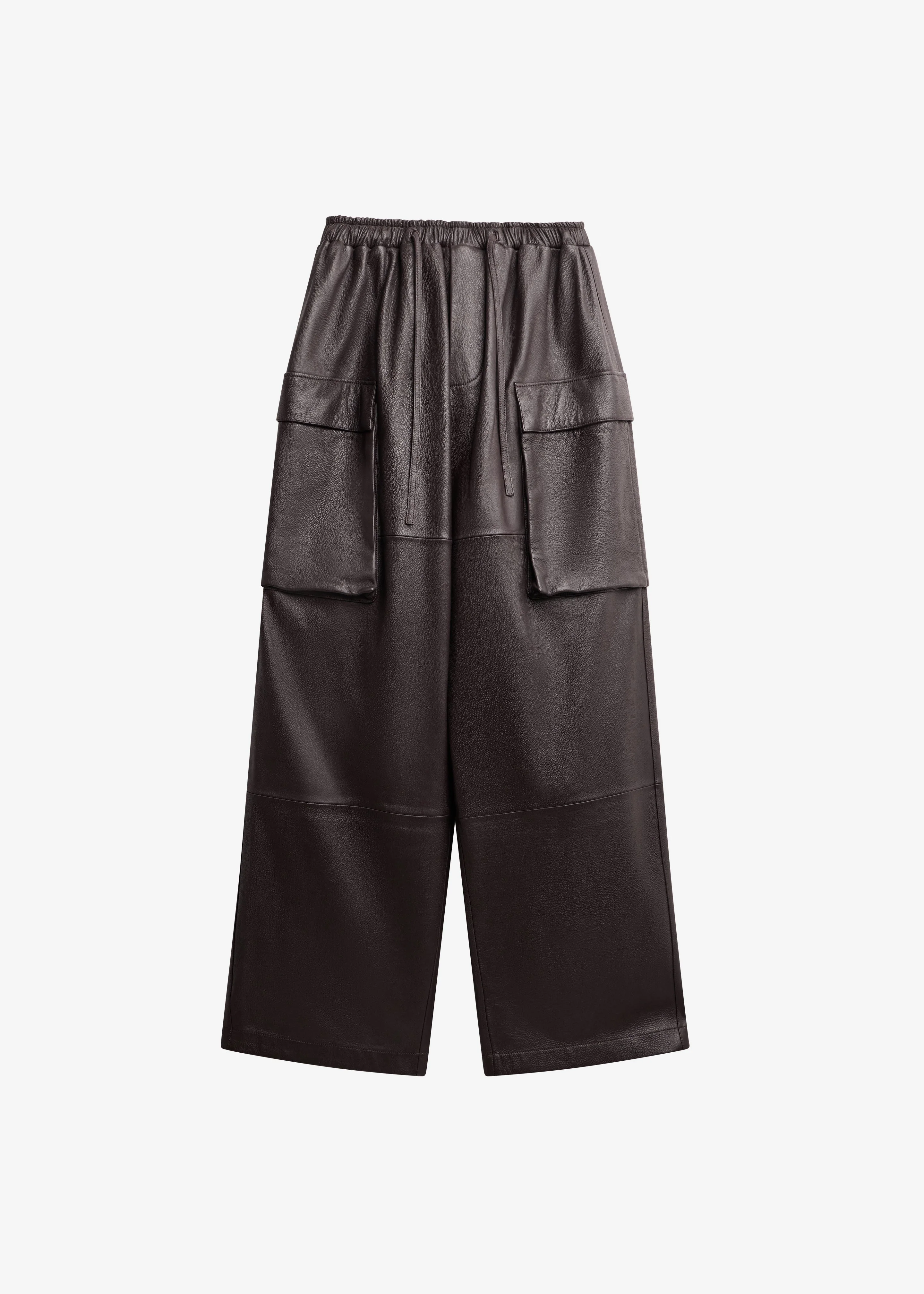 Tom Leather Cargo Pants - Vintage Brown - Image 7