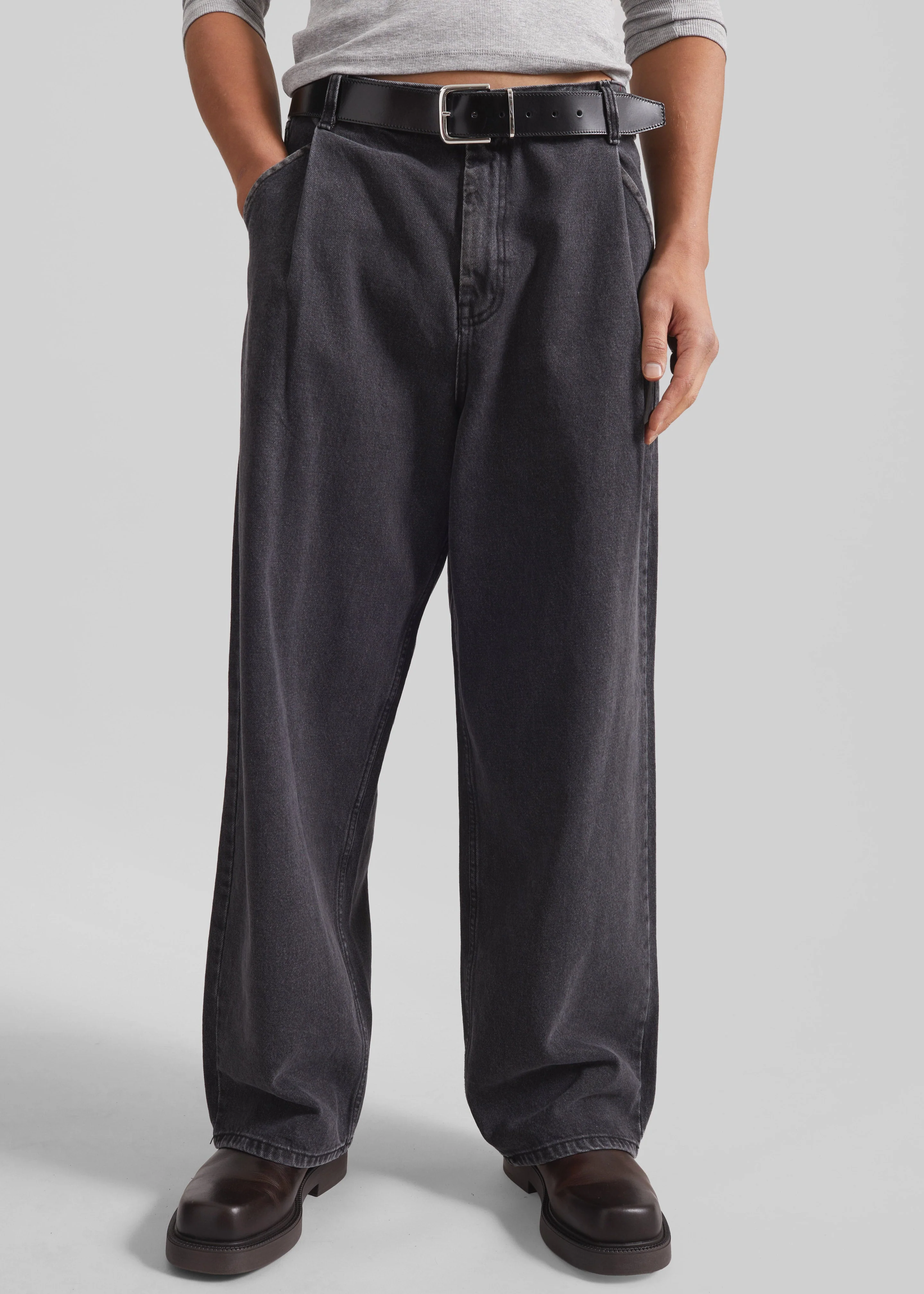 Trafal Wide Jeans - Black Wash - Image 3