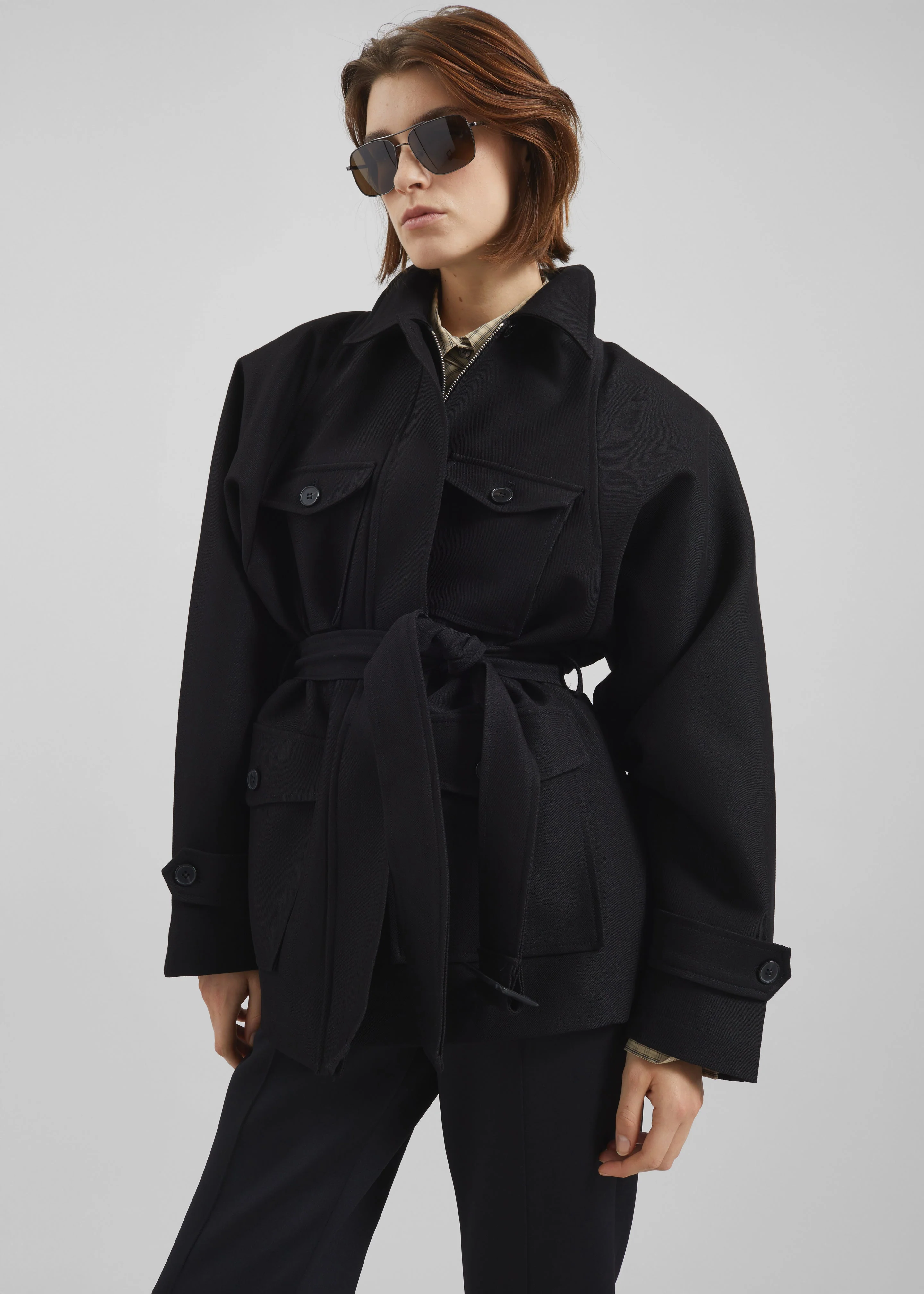 Trevose Padded Utility Jacket - Black - Image 11