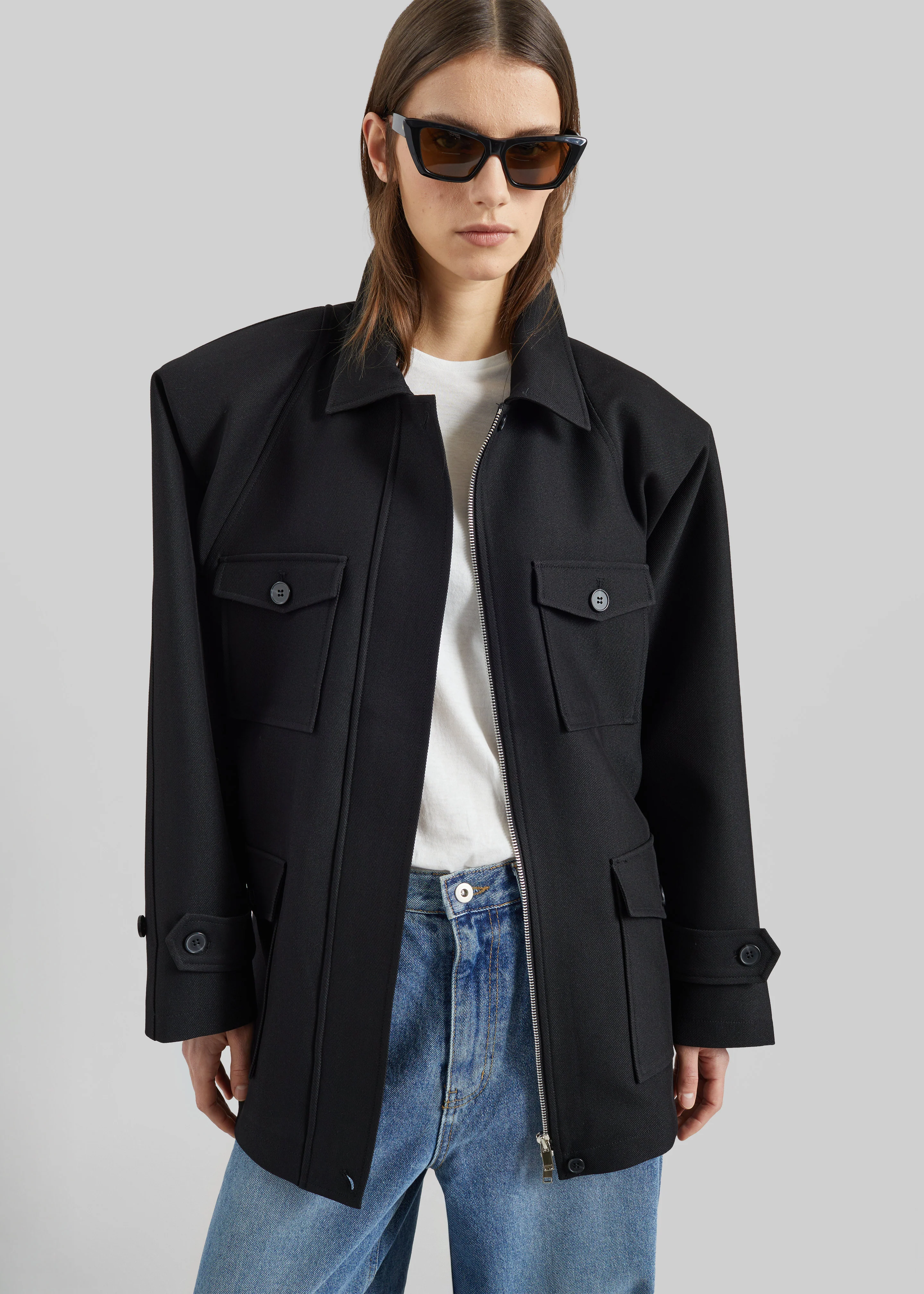 Trevose Padded Utility Jacket - Black - Image 2
