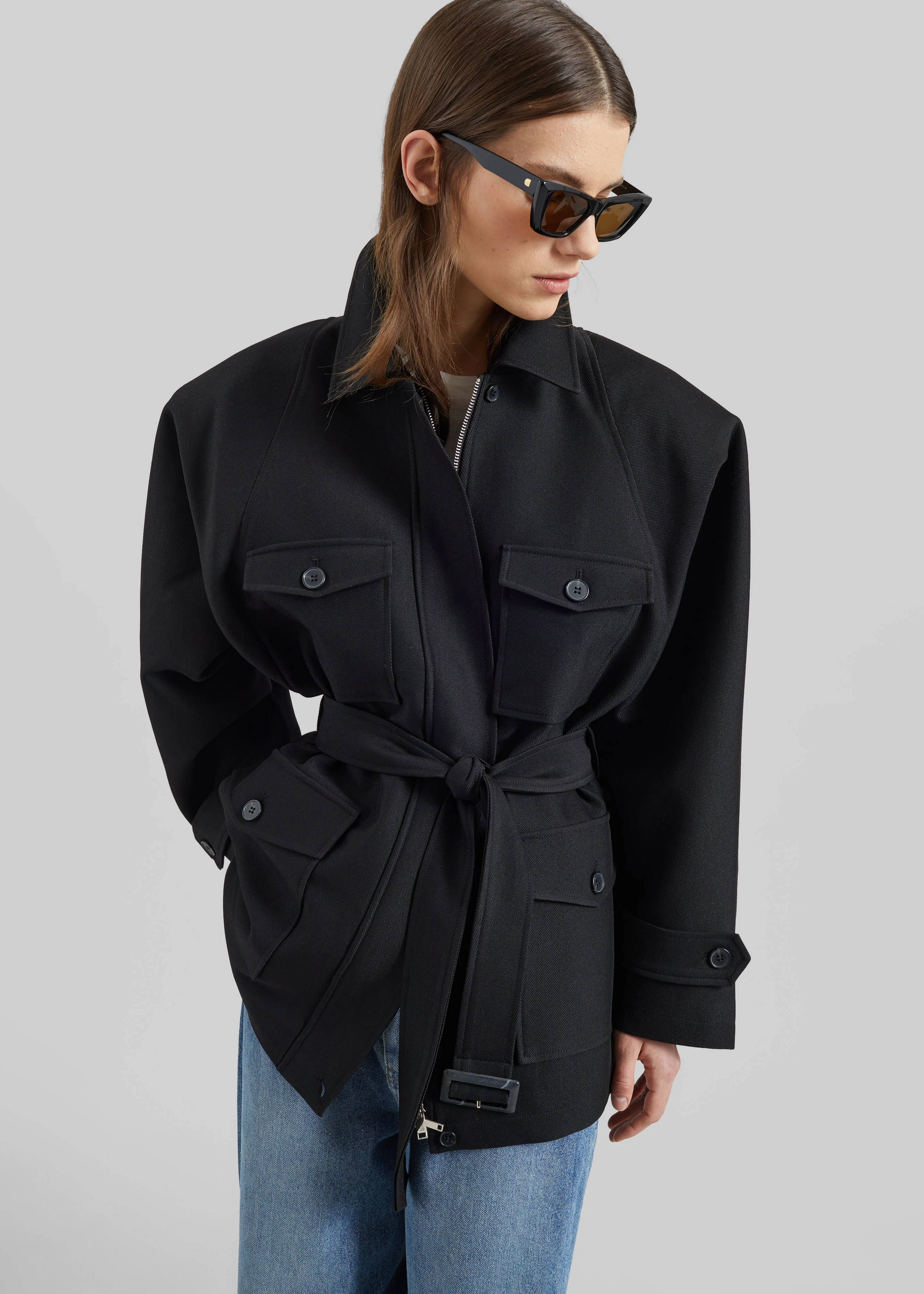 Trevose Padded Utility Jacket - Black - Image 7
