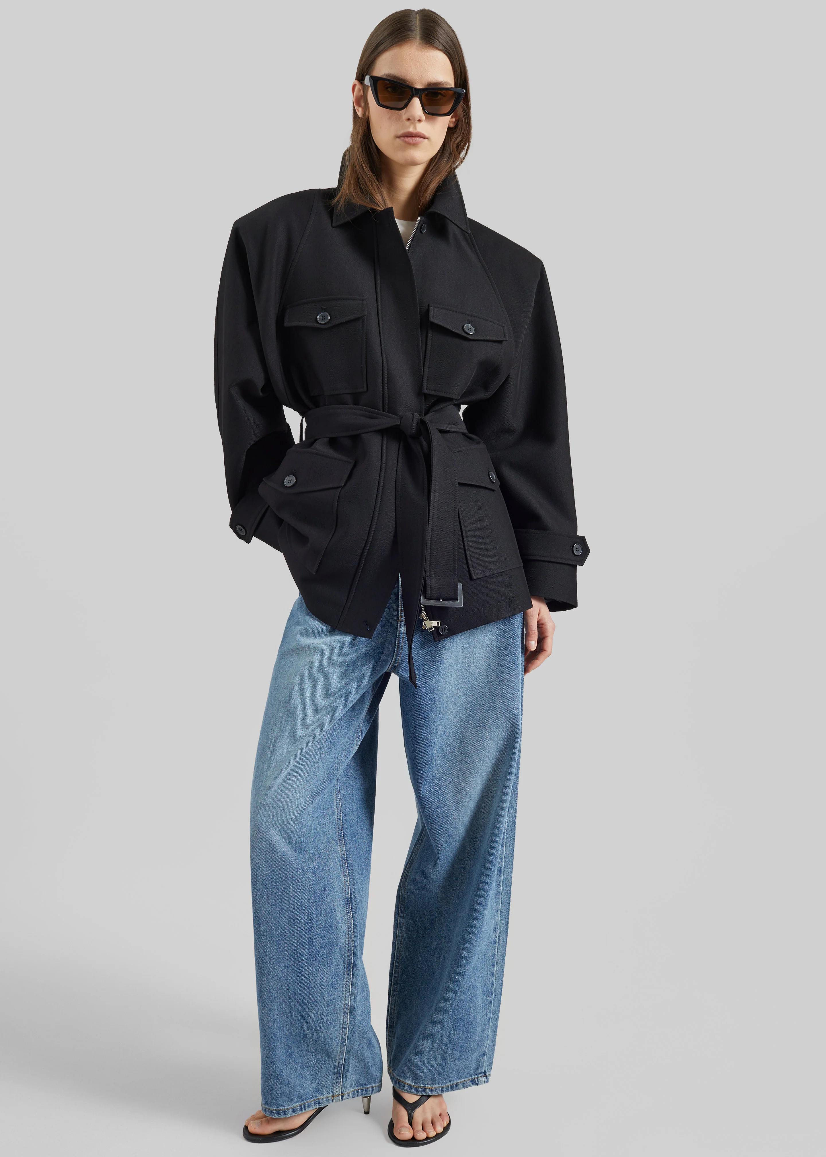 Trevose Padded Utility Jacket - Black - Image 8