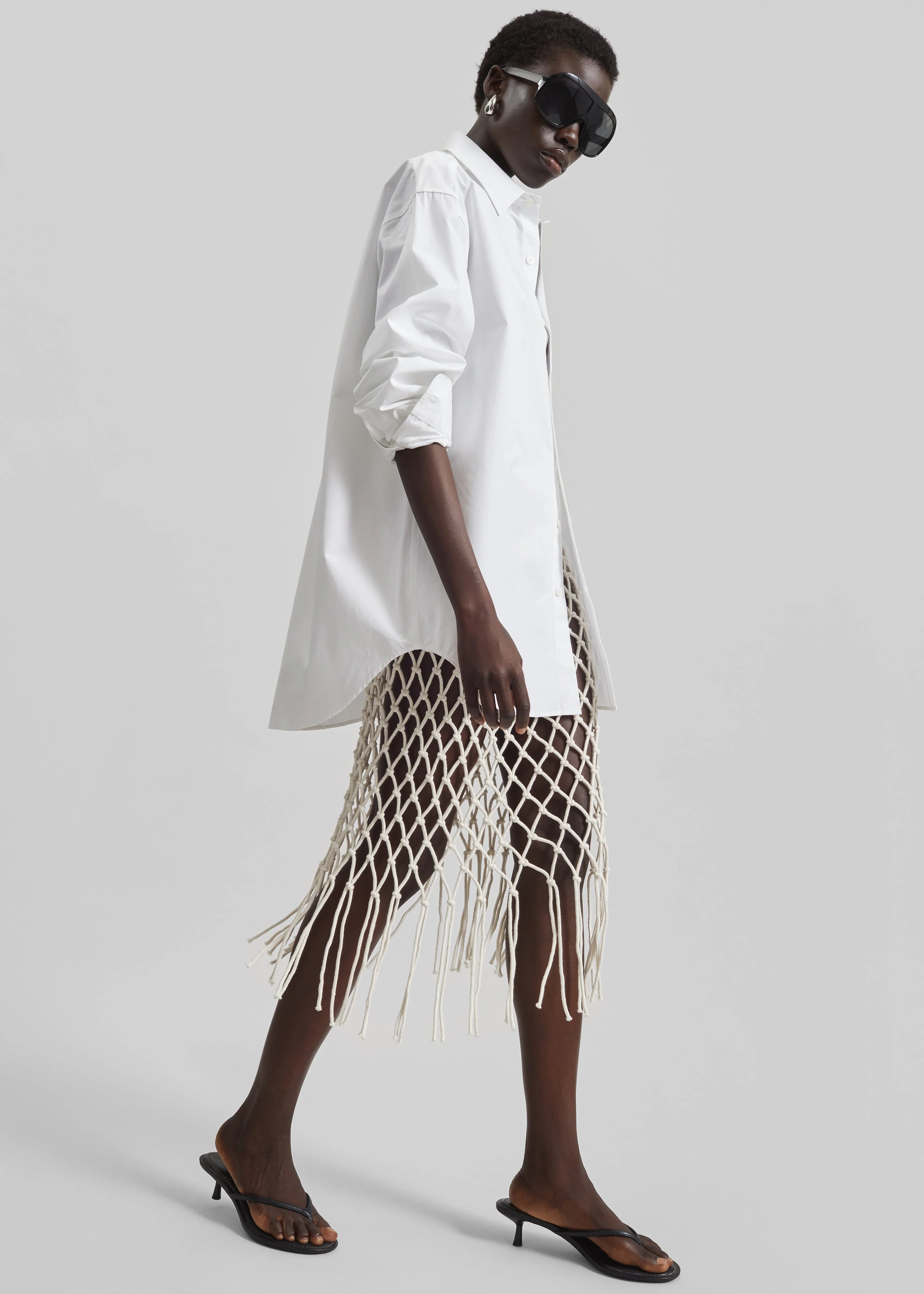 Tropea Macrame Skirt - Ecru