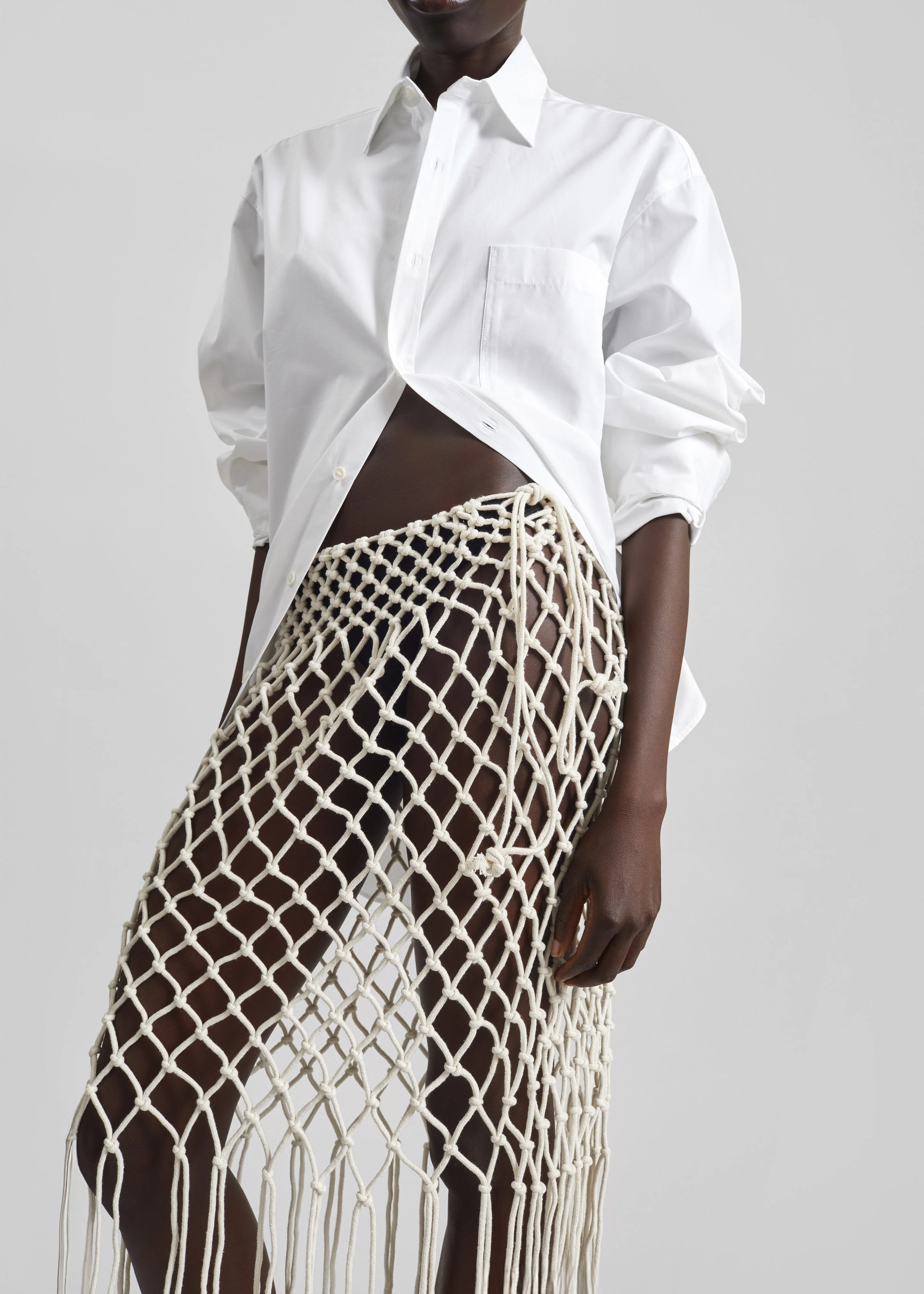 Tropea Macrame Skirt - Ecru - Image 6