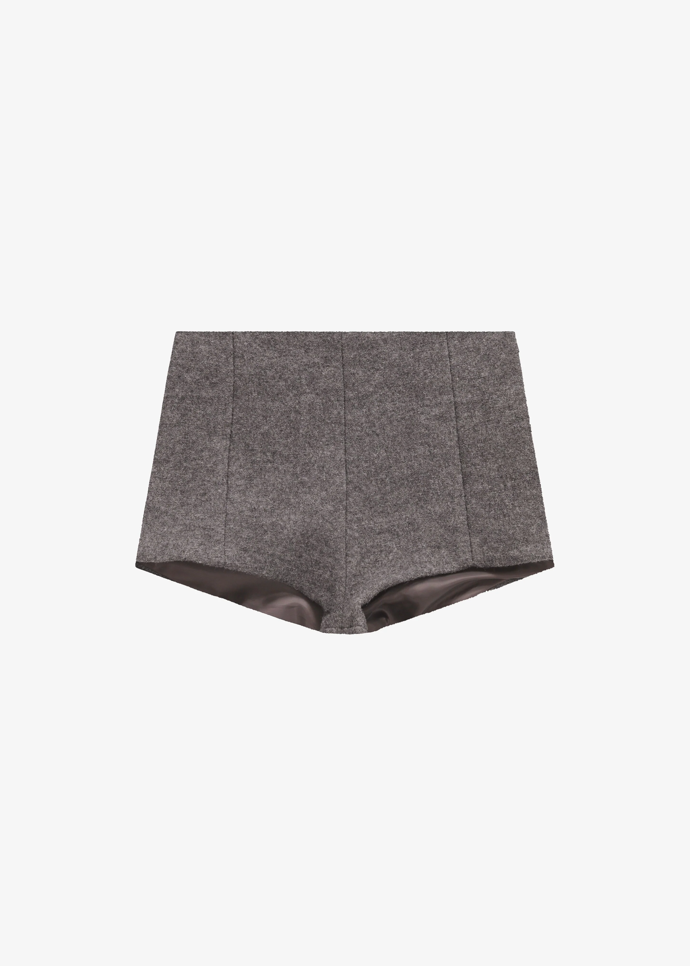 Vail Brushed Wool Hot Pants - Grey Melange - Image 7