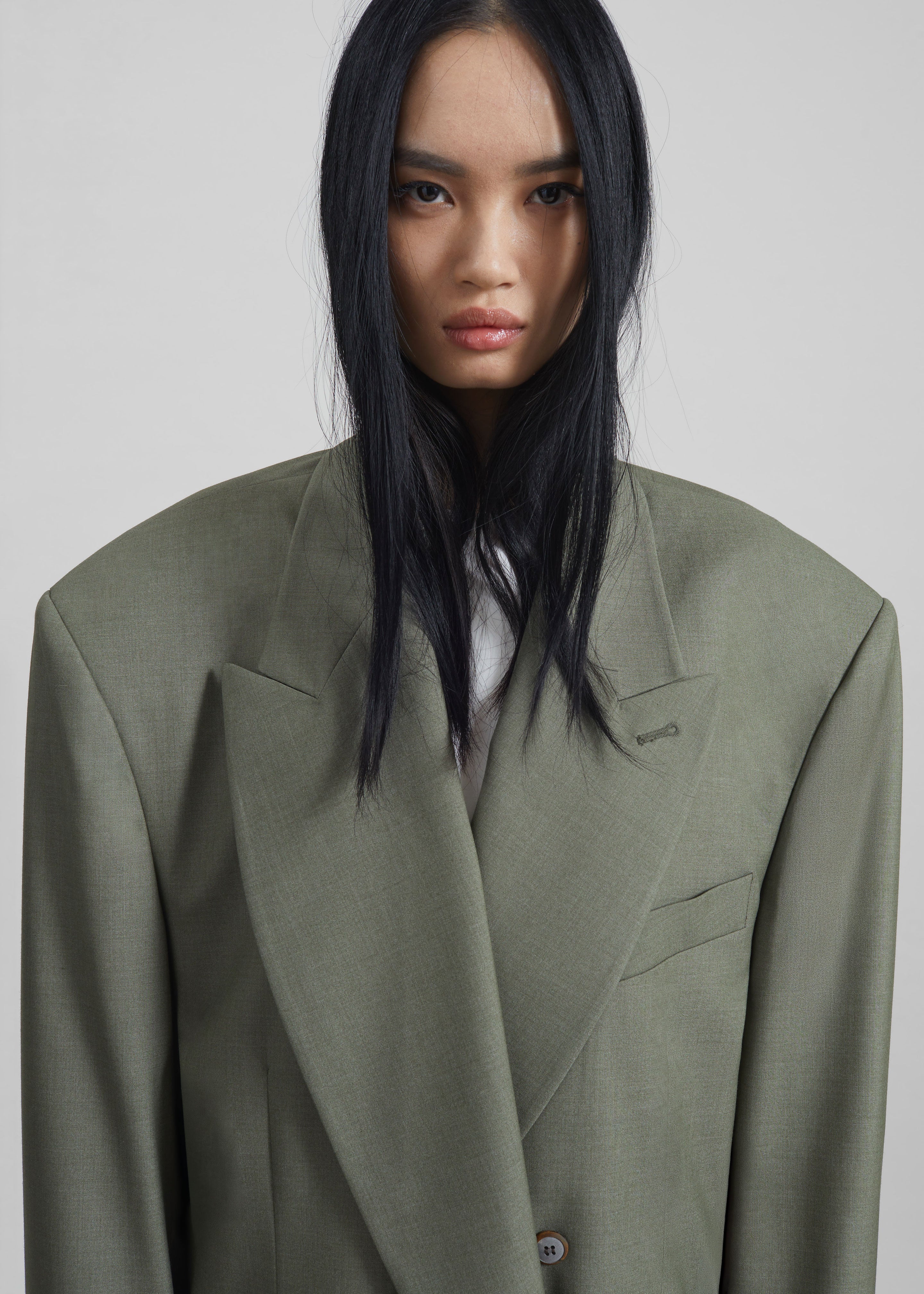 Valter Oversized Blazer - Pale Olive - Image 3