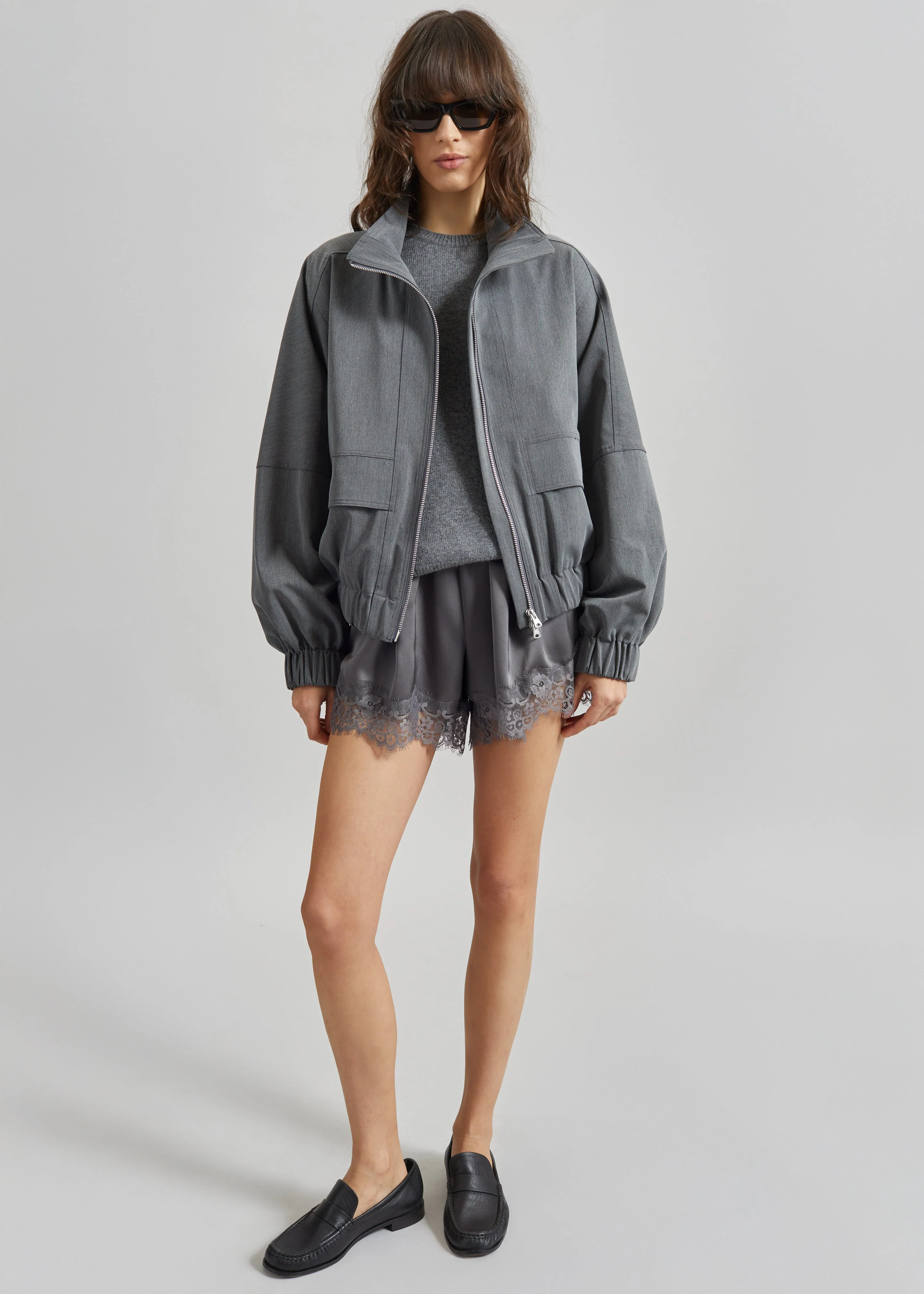 Veere Blouson Jacket - Grey - Image 6