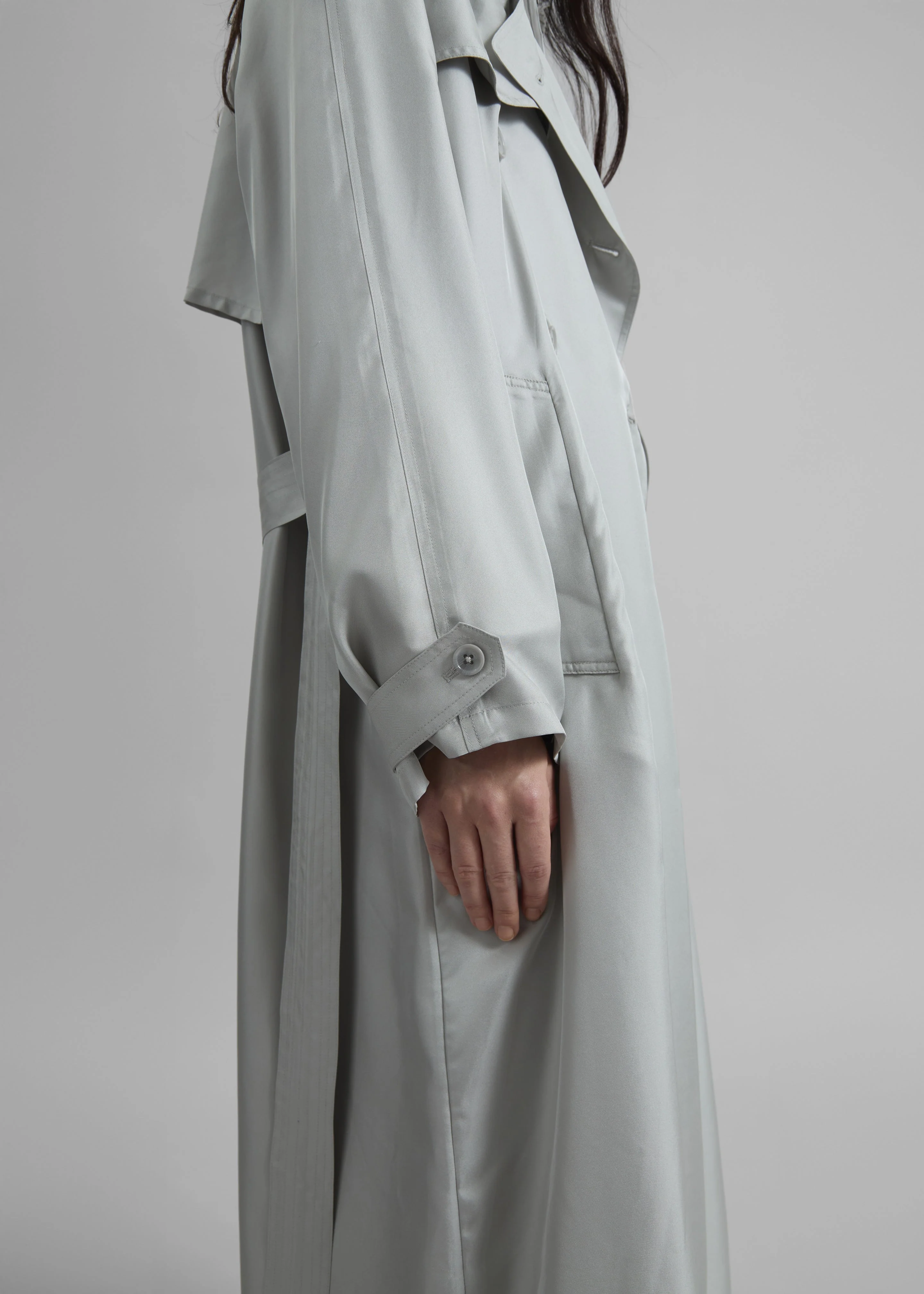 Veyron Silk Trench - Grey - Image 6