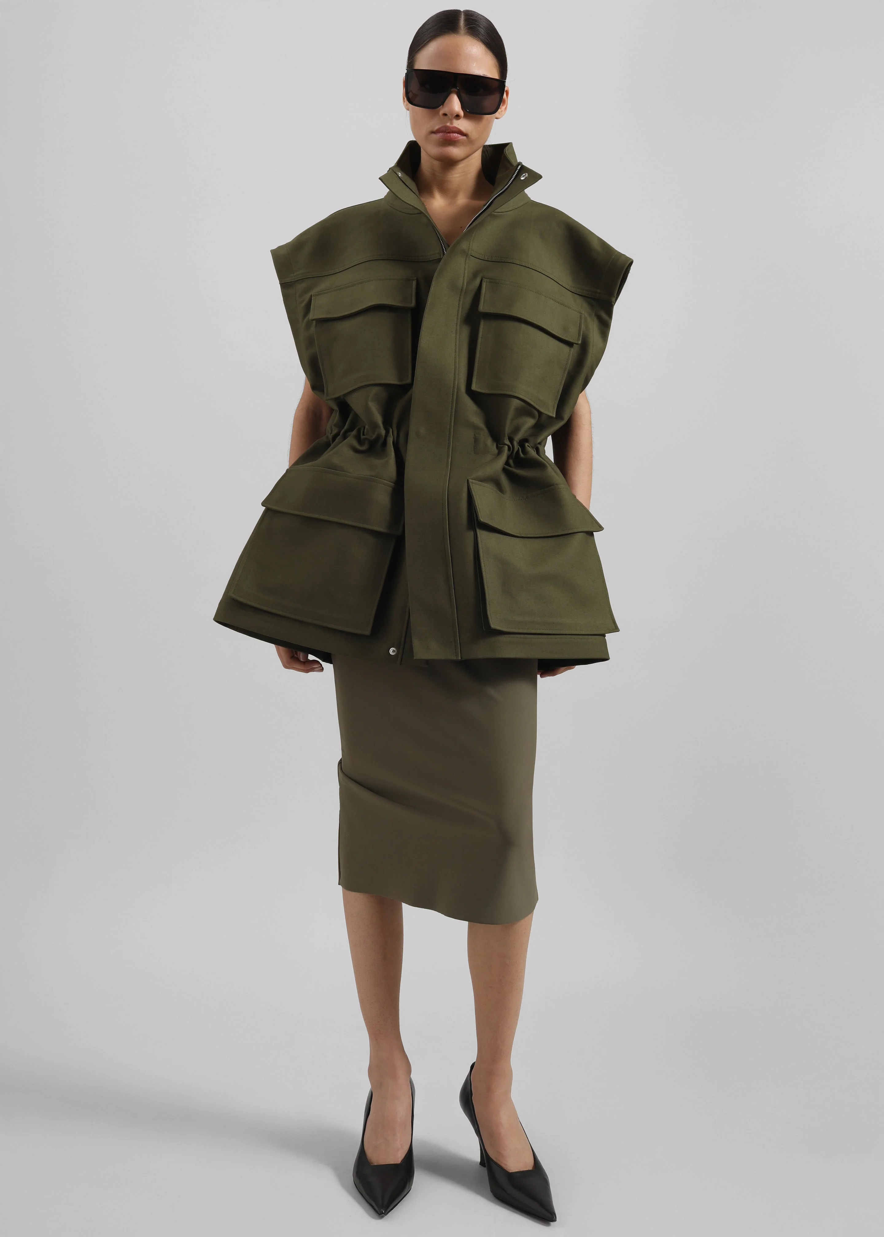 Viera Midi Skirt - Khaki - Image 9