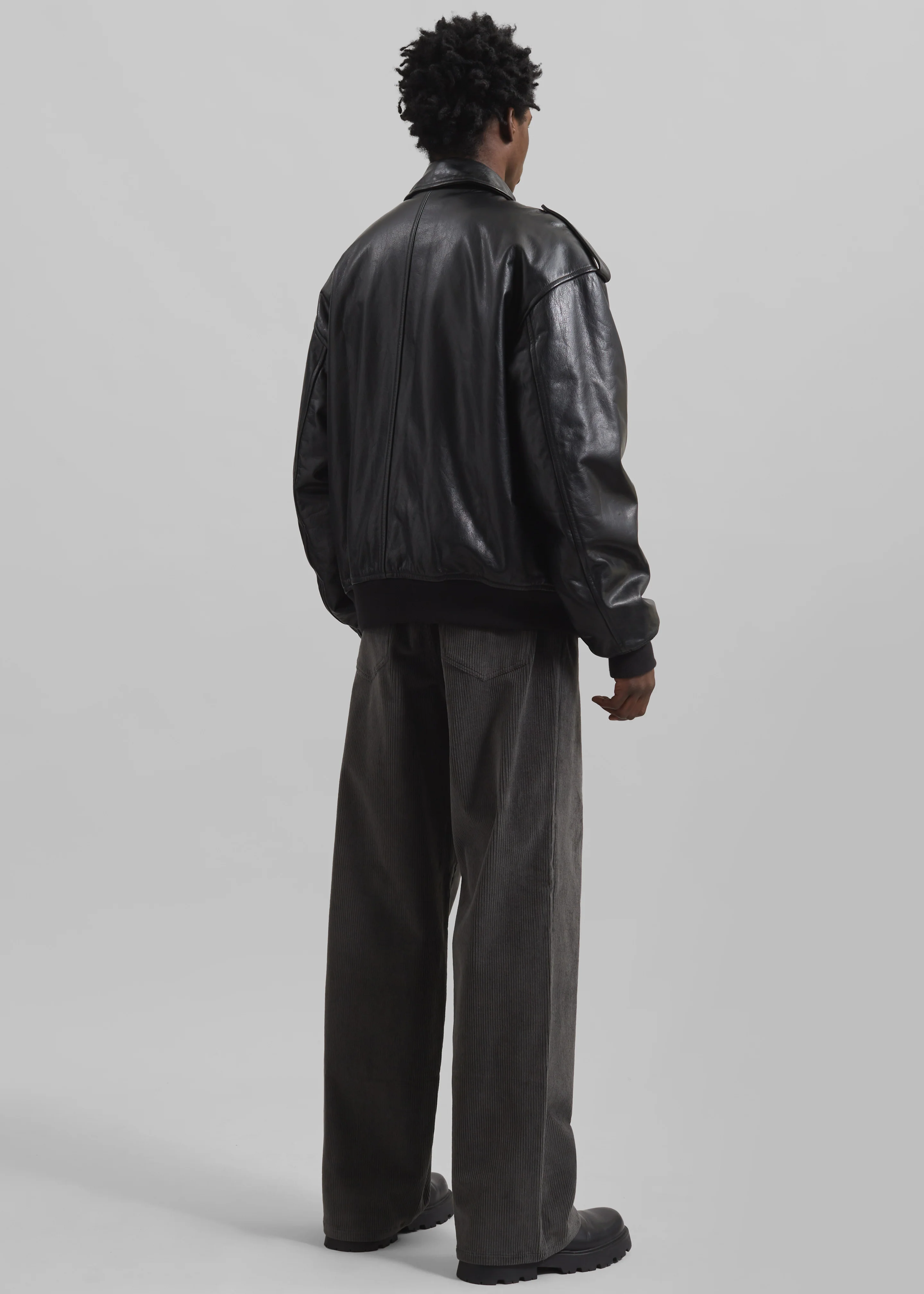 Viper Leather Jacket - Black - Image 12