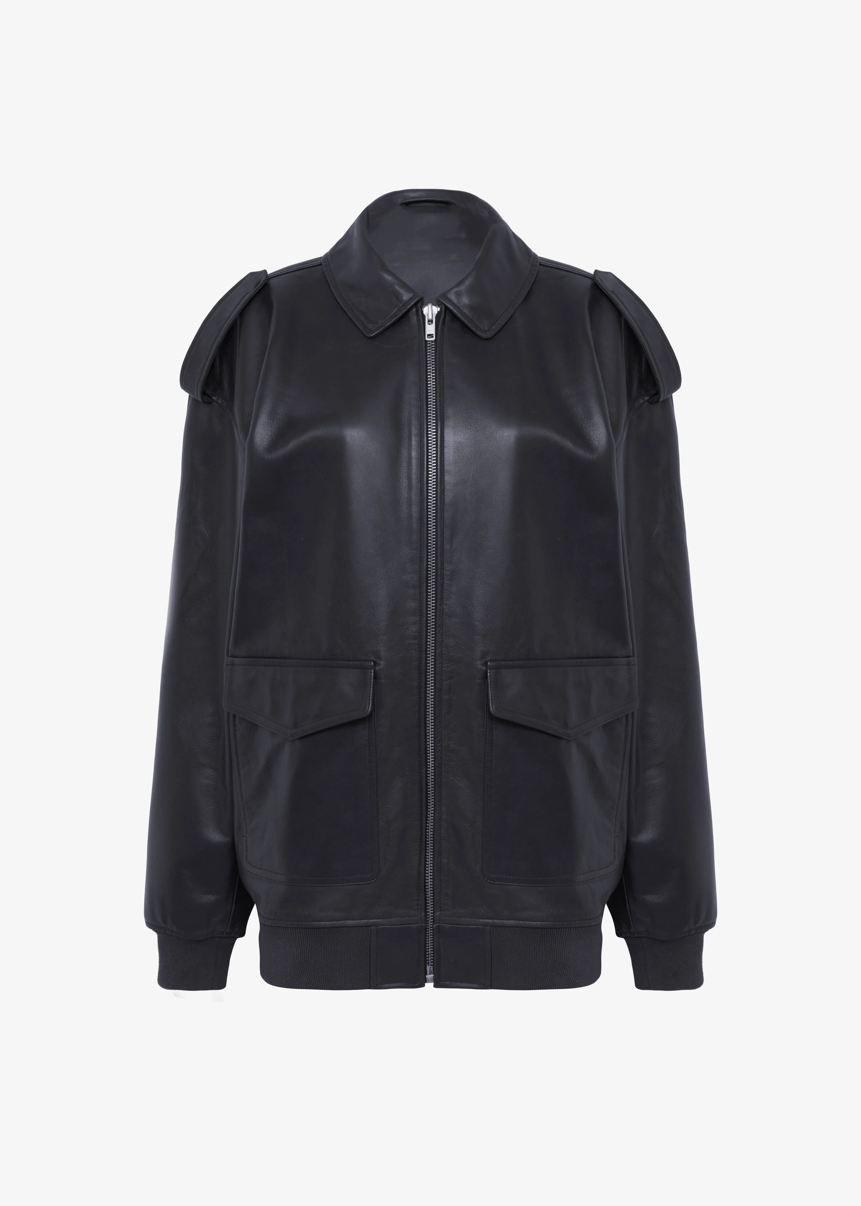 Viper Leather Jacket - Black - Image 13