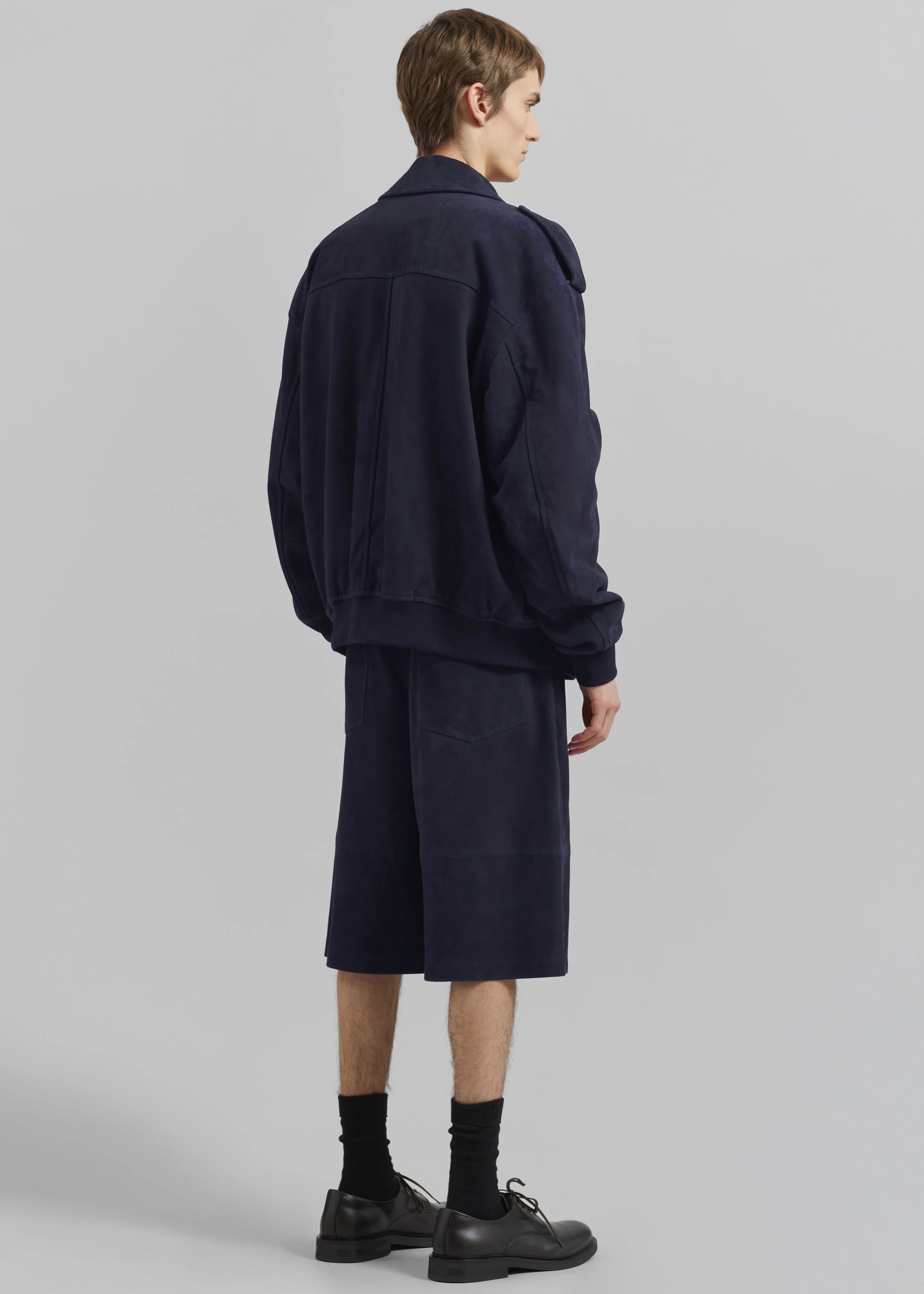 Viper Suede Jacket - Navy - Image 9