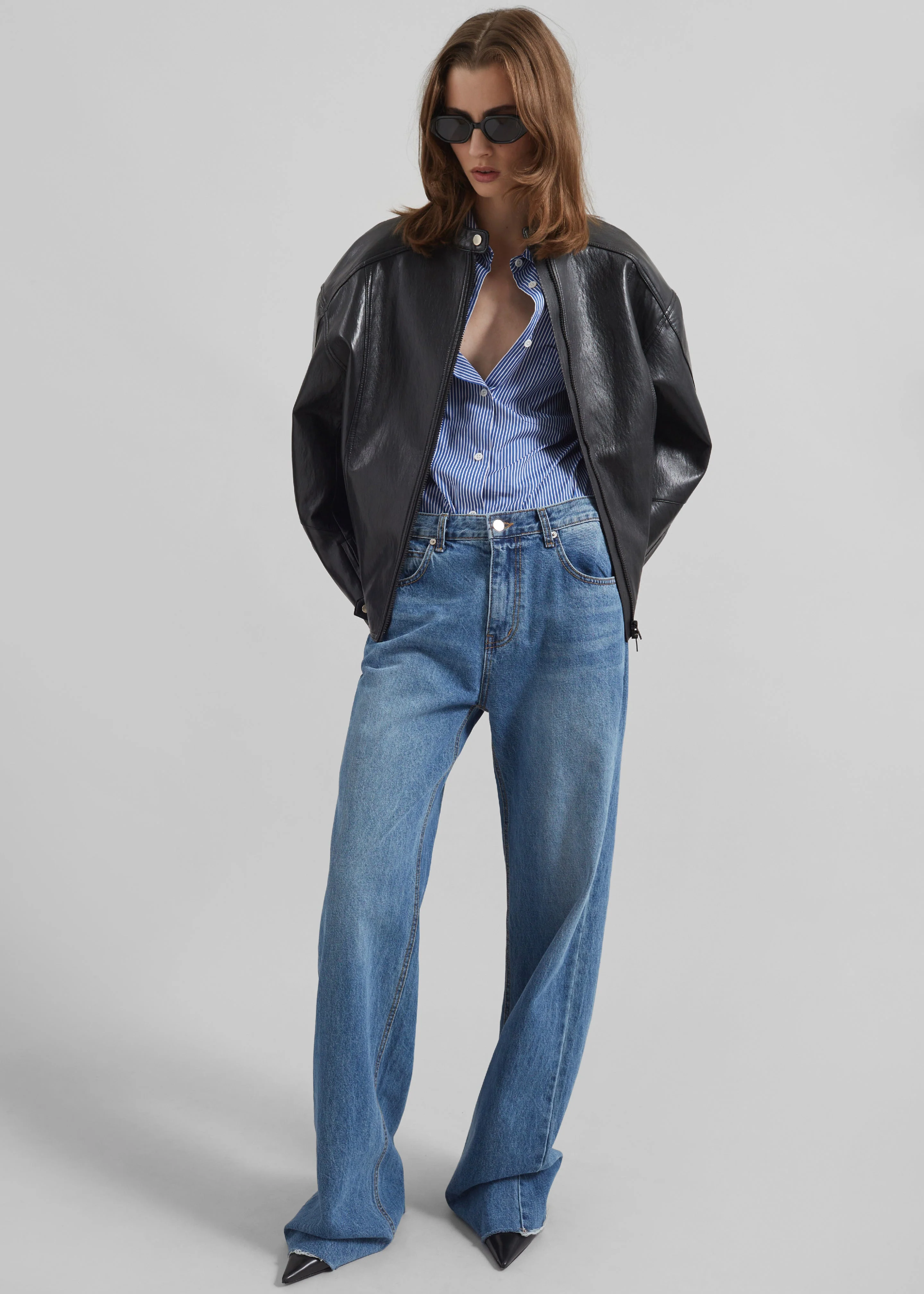 Wismar Faux Leather Jacket - Black - Image 5